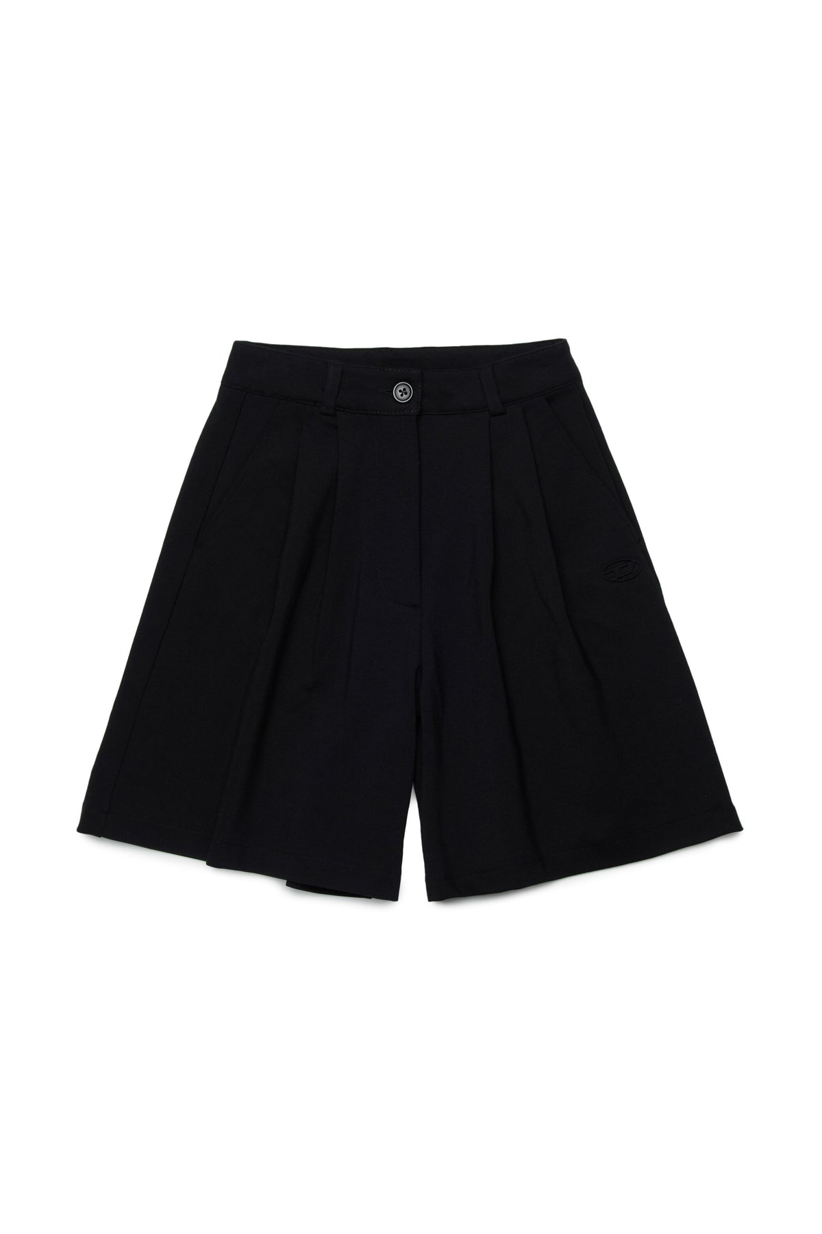 Formelle Shorts mit Logo und Bügelfalten