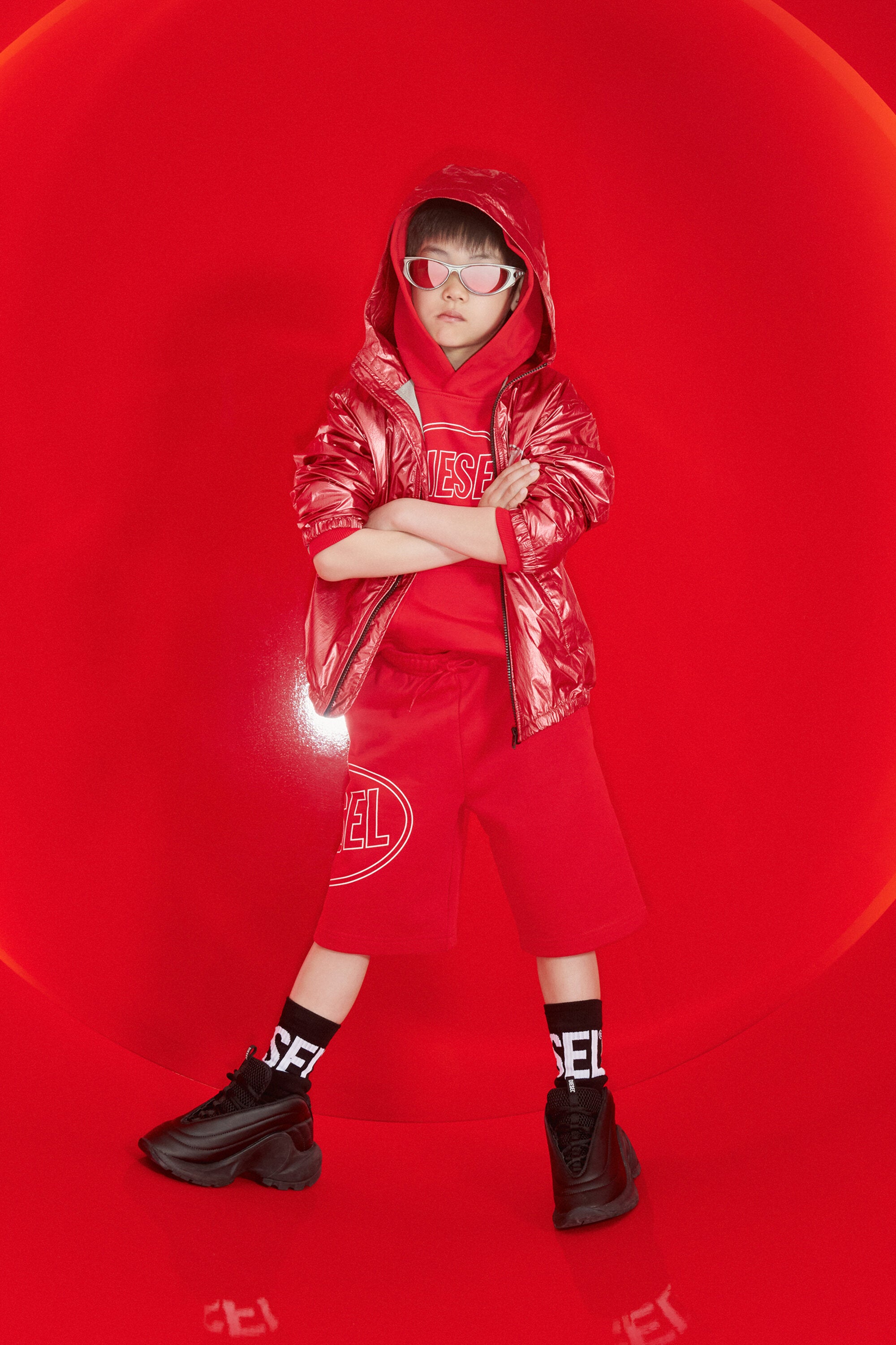 Shorts in felpa con logo