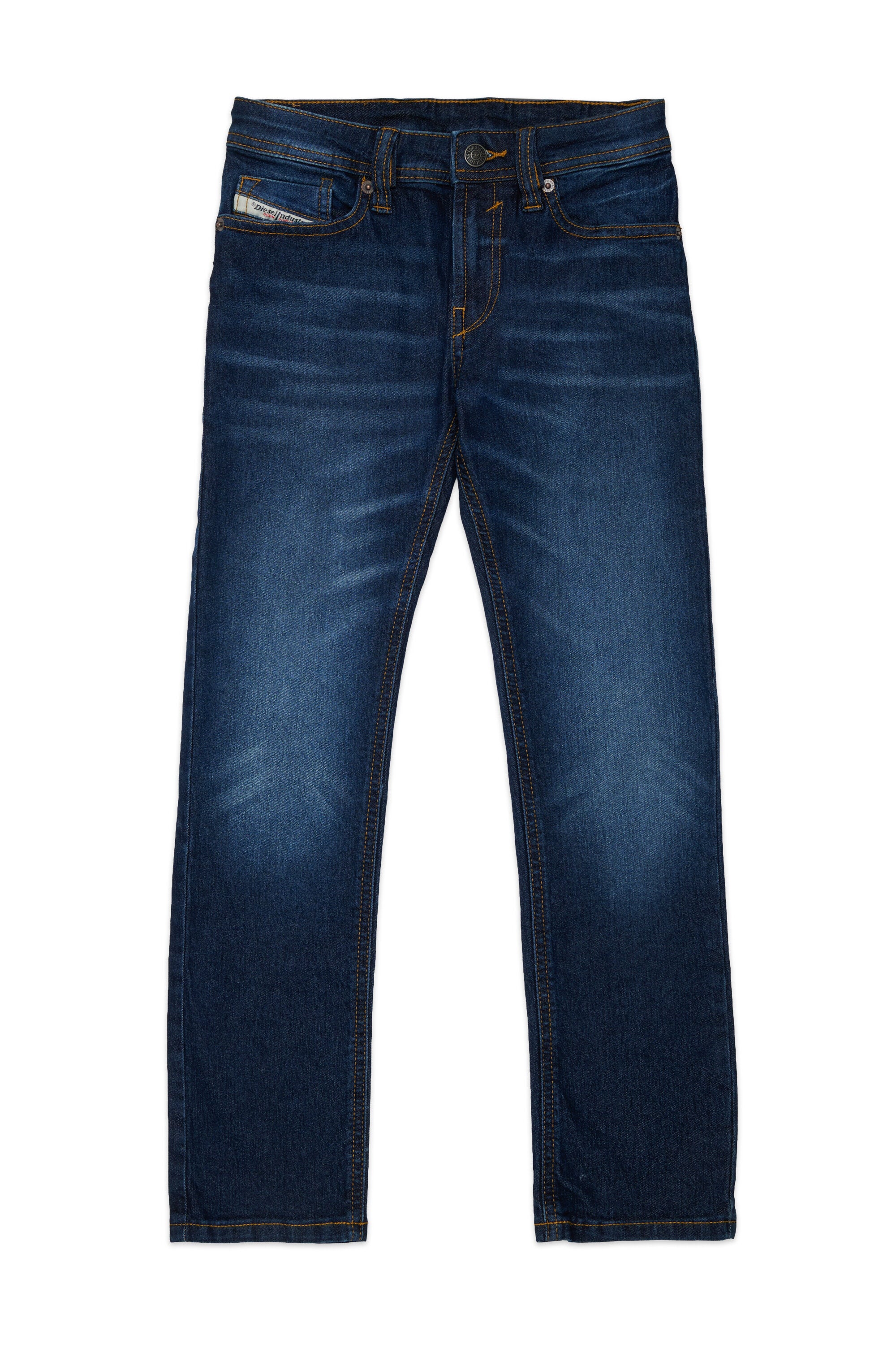 Jeans slim fit lavaggio blu medio