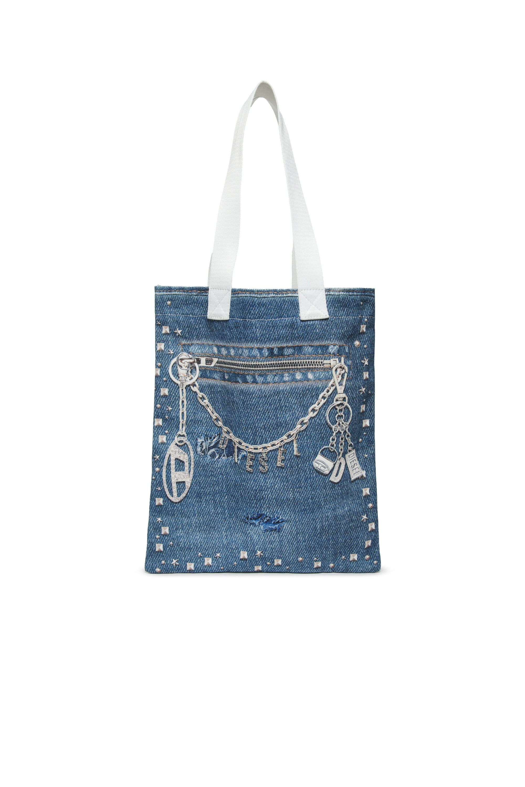 Bolso tote Wrisy con efecto denim