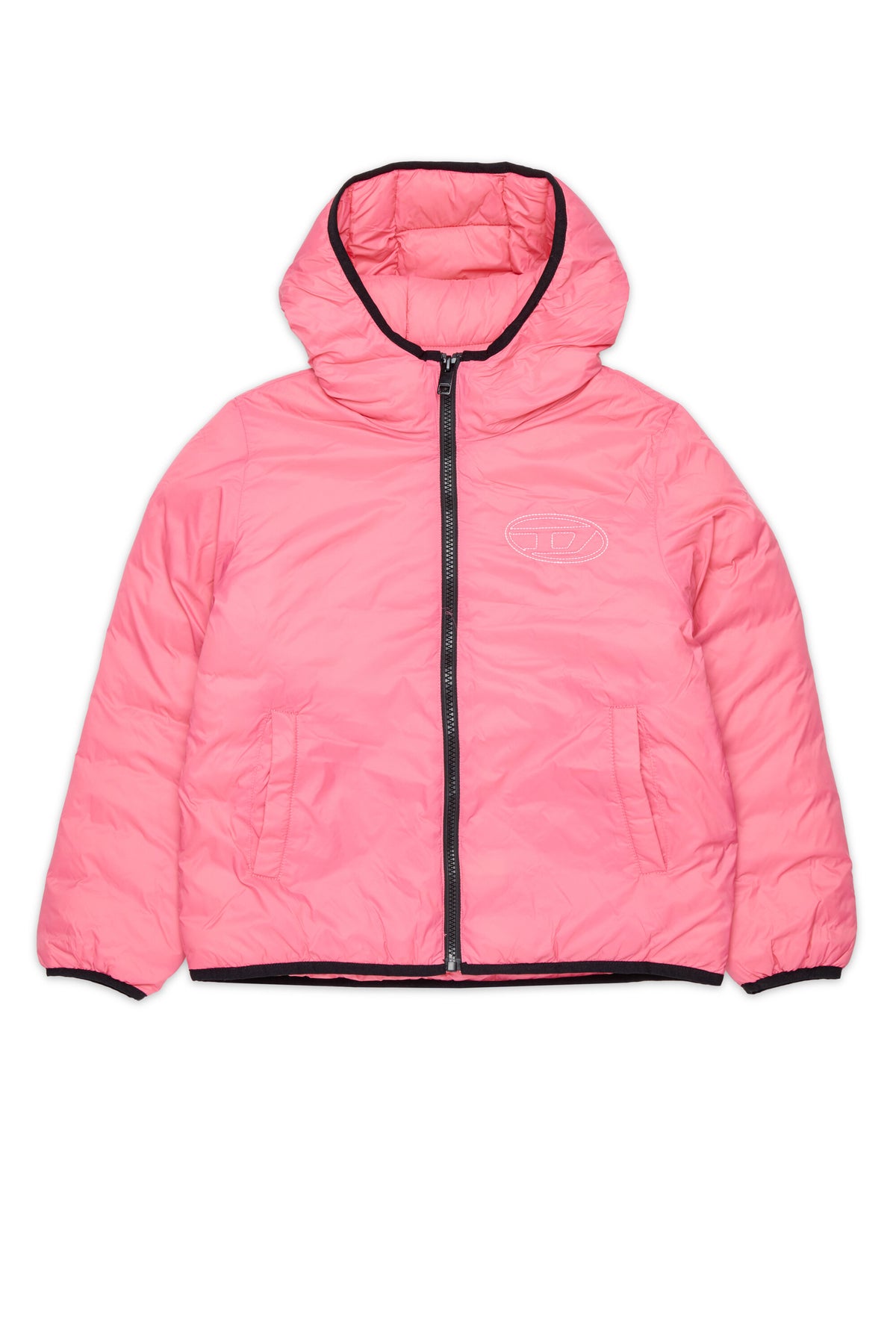 Gefütterte Jacke mit aufgedrucktem Logo