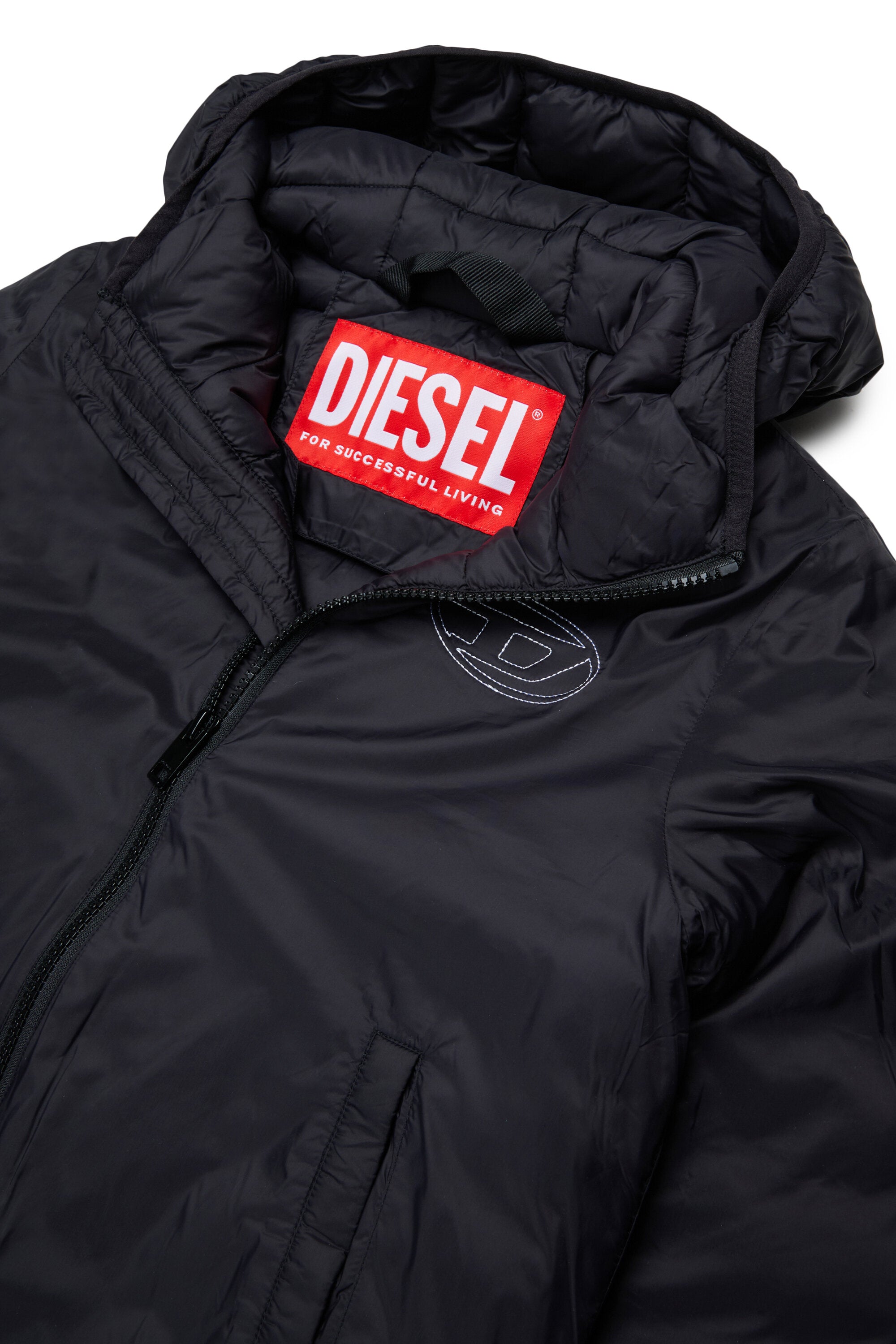 Chaqueta acolchada con logo estampado
