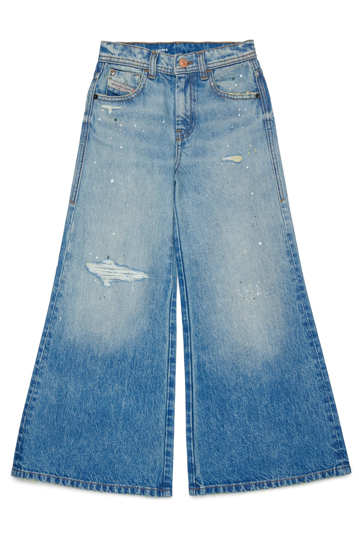 Jeans coupe flare effet usé - D-Aromy