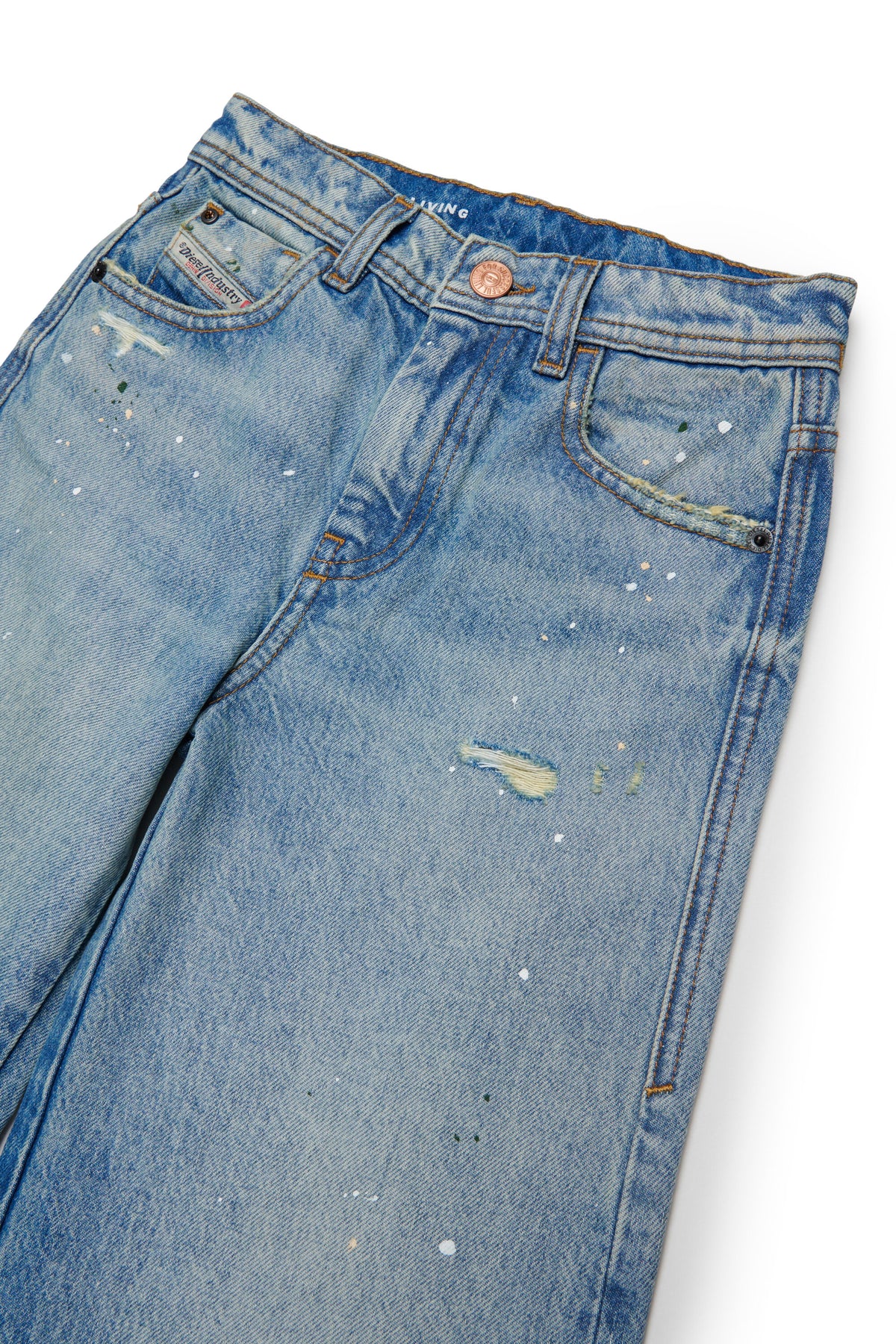 Jeans coupe flare effet usé - D-Aromy