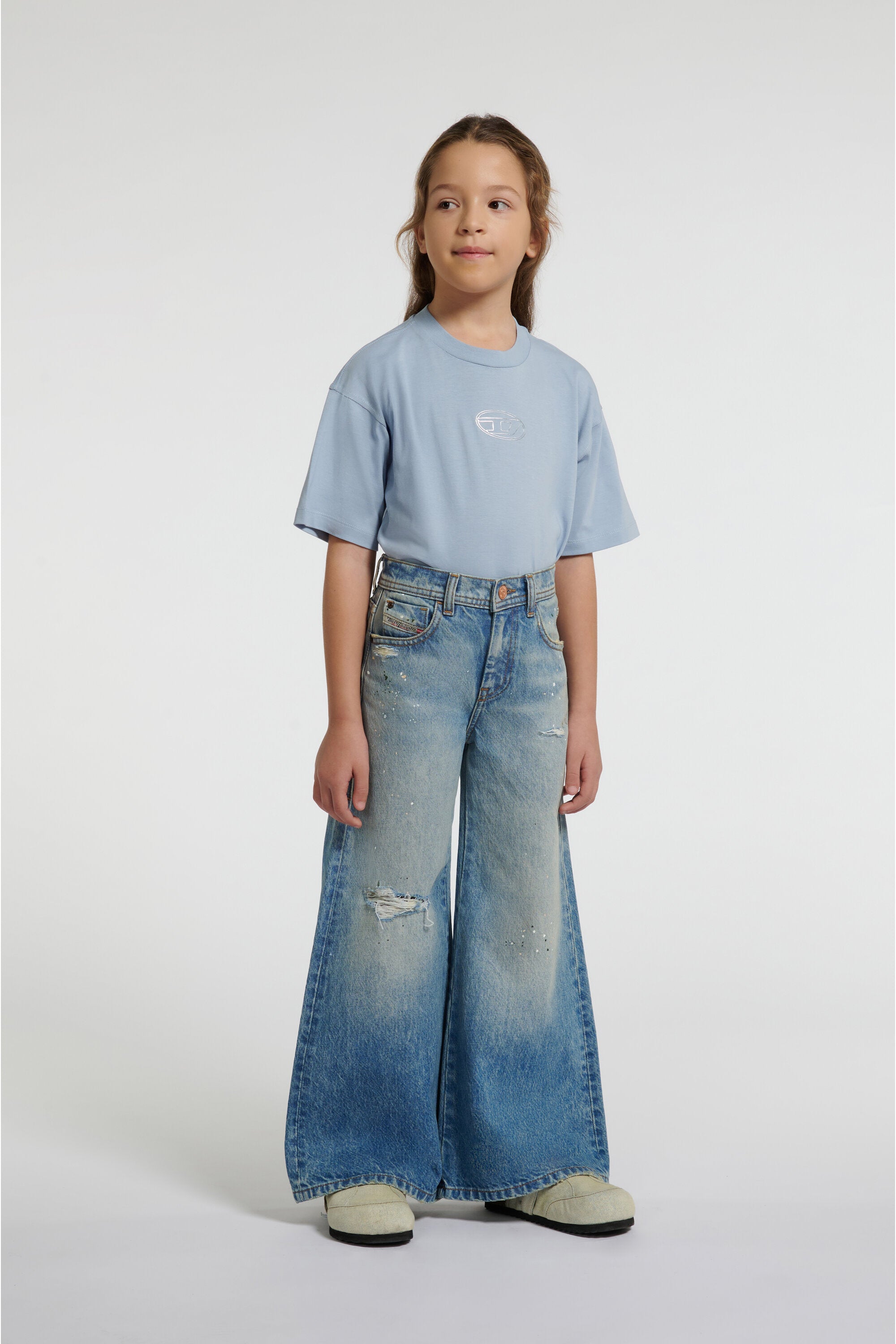Jeans flare fit effetto vissuto - D-Aromy