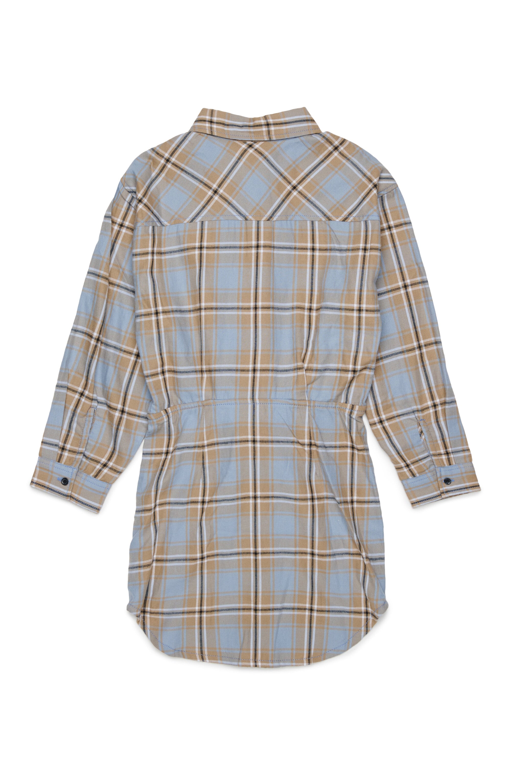 Robe chemisier à carreaux avec logo