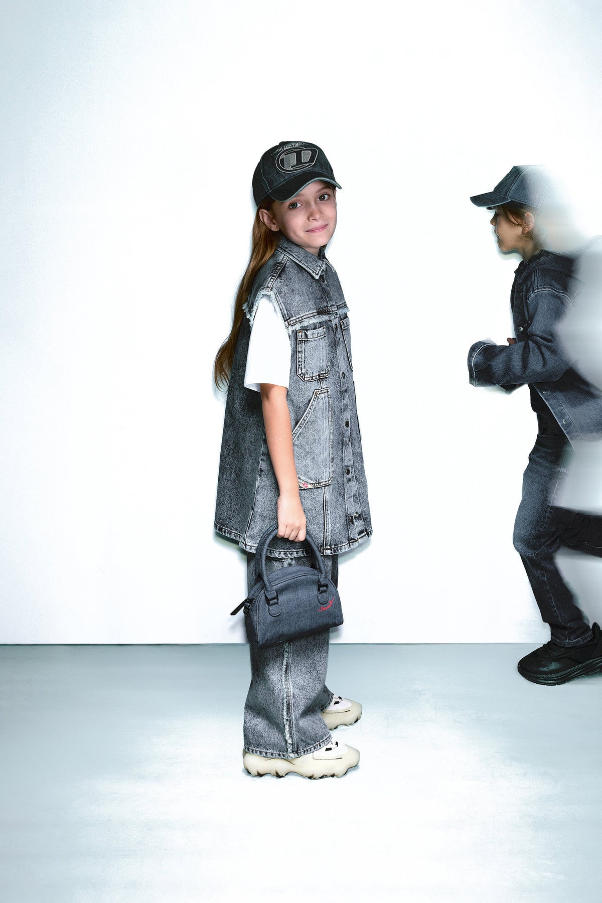 Robe en denim sans manches
