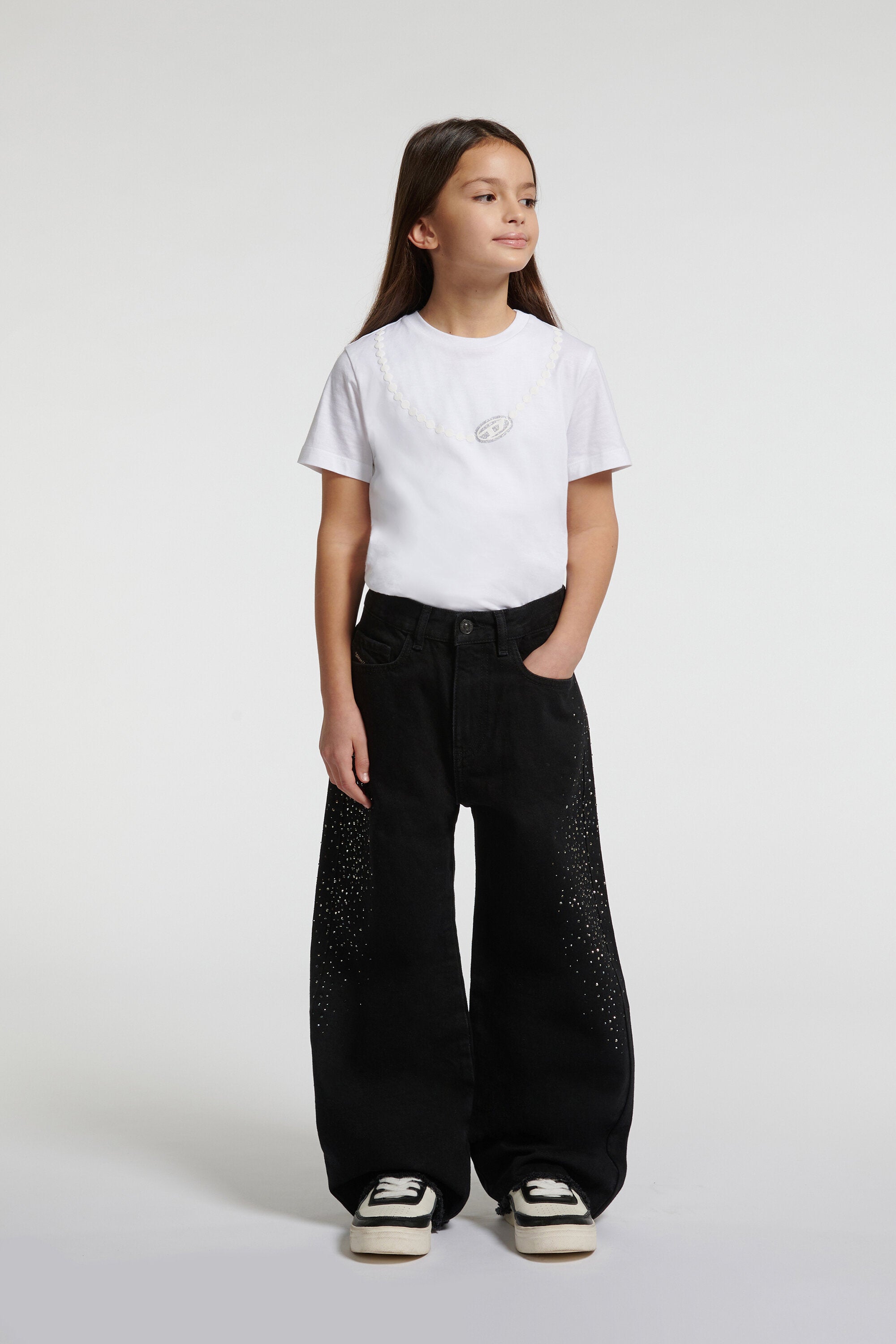 Jeans coupe décontractée détails appliqués - D-Argjx