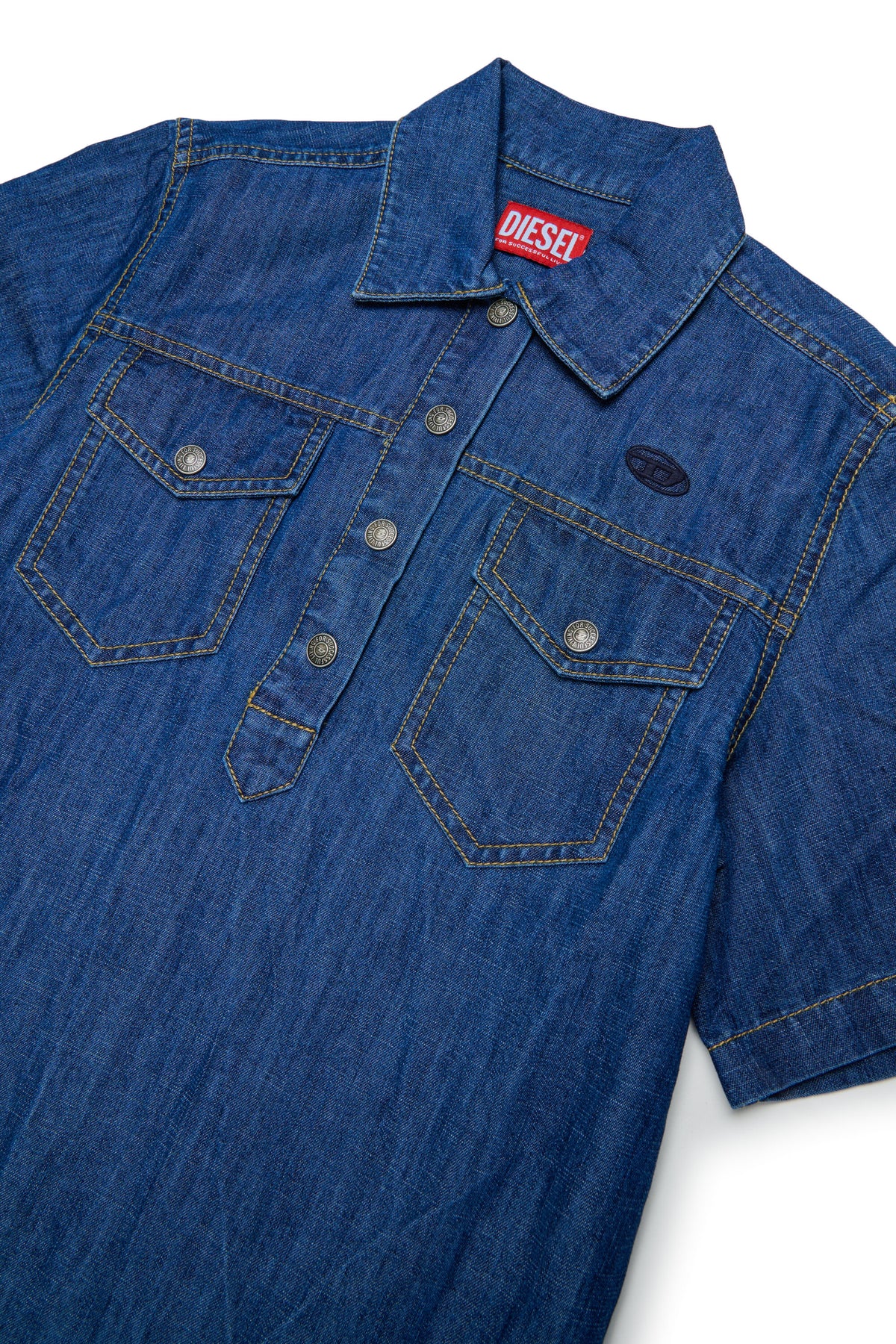 Denimkleid mit Logo
