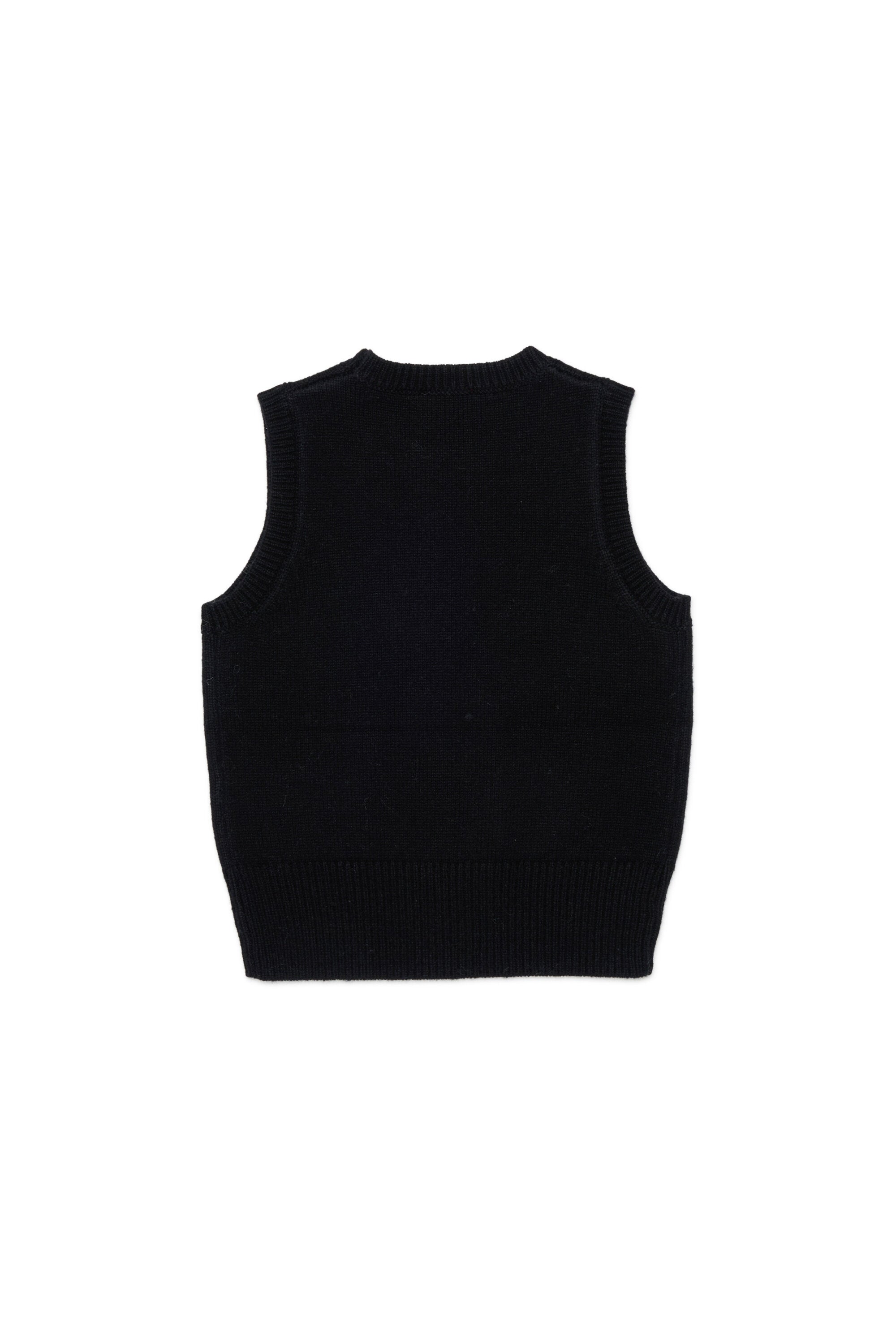 Knit vest with logo