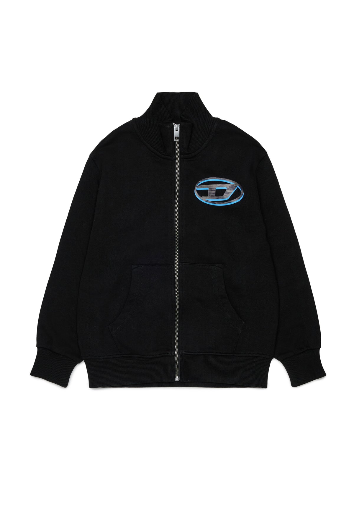 Felpa con zip e logo