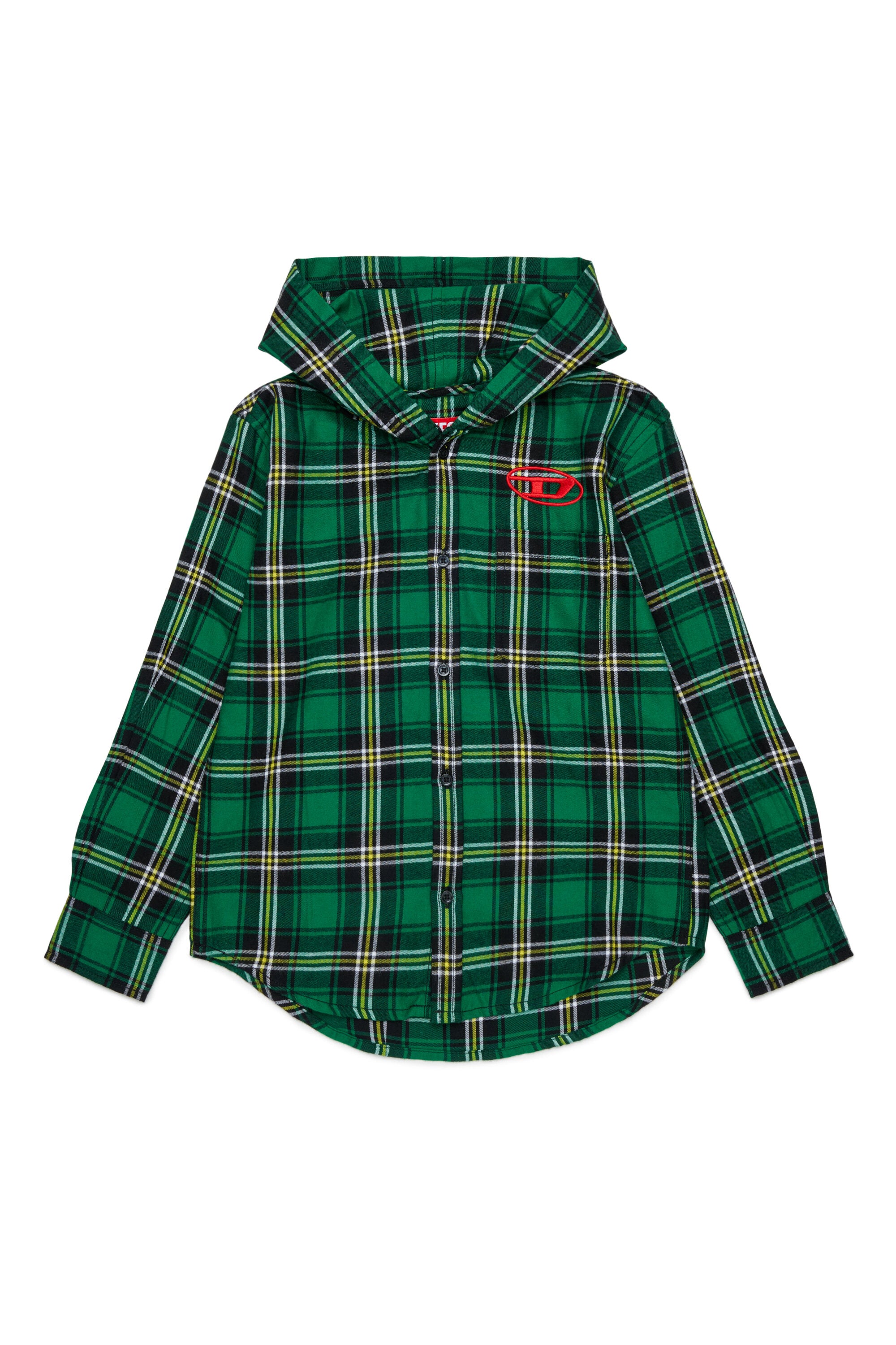 Chemise à carreaux avec logo
