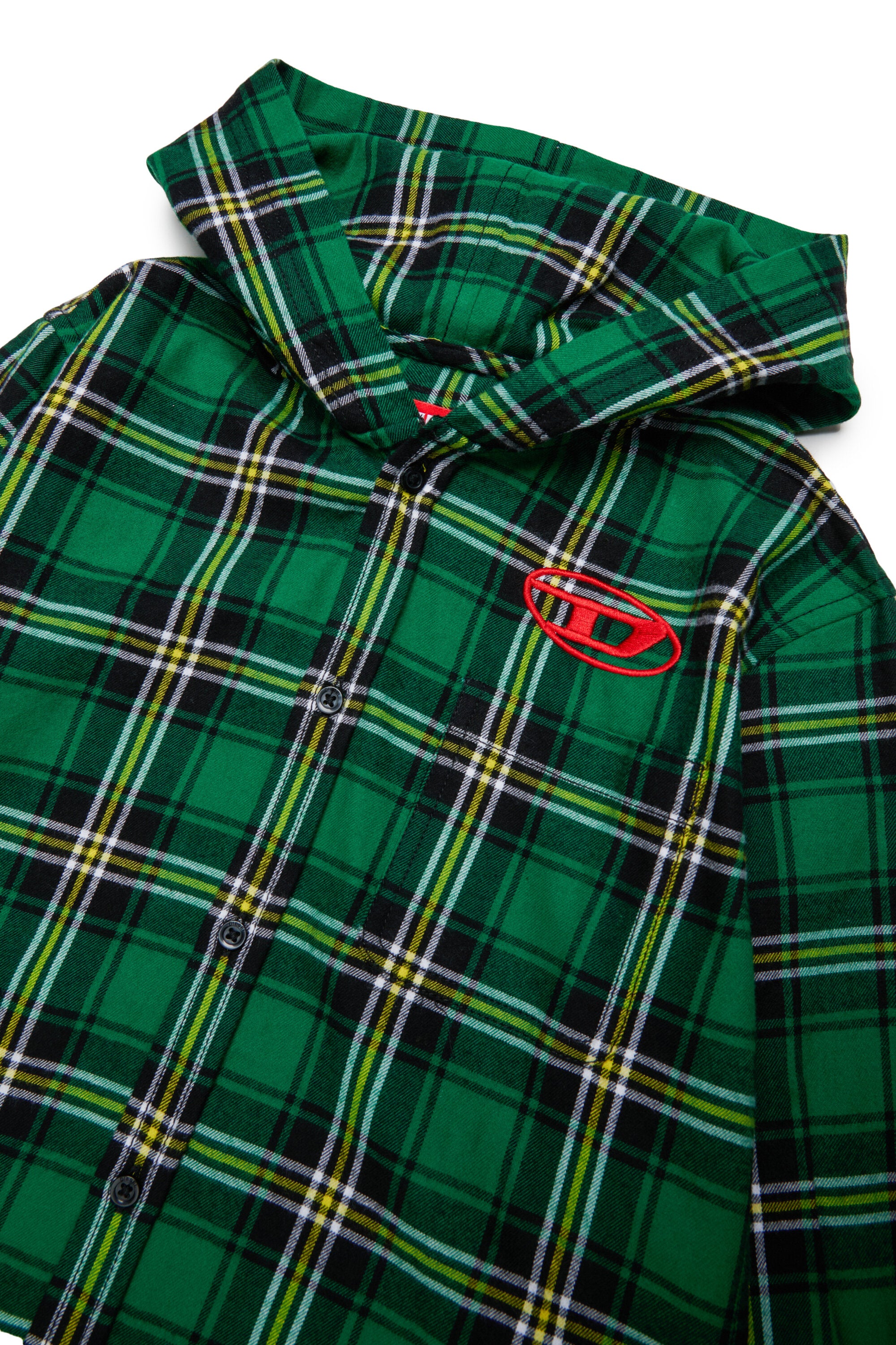 Chemise à carreaux avec logo