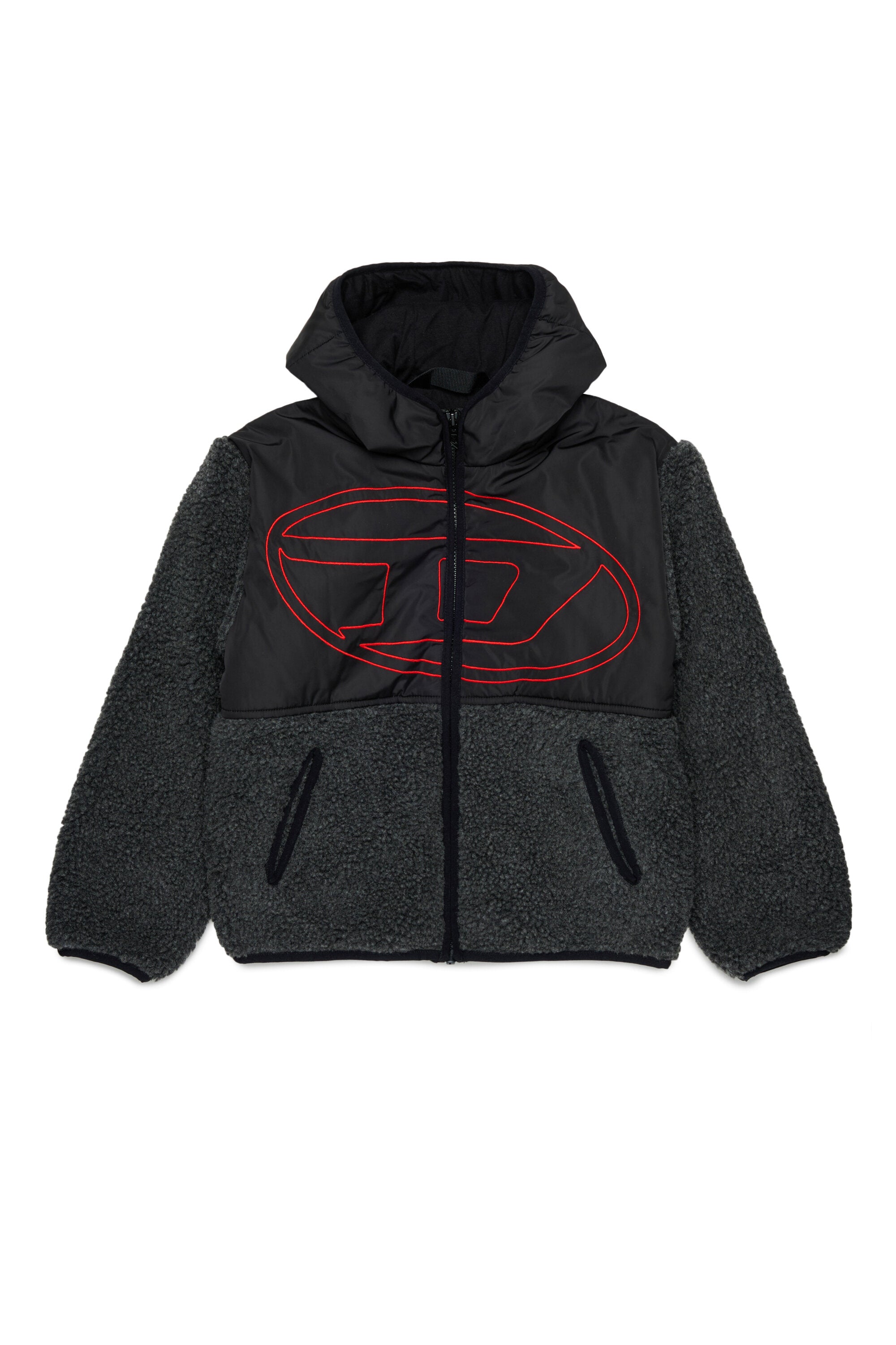 Veste teddy avec logo imprimé