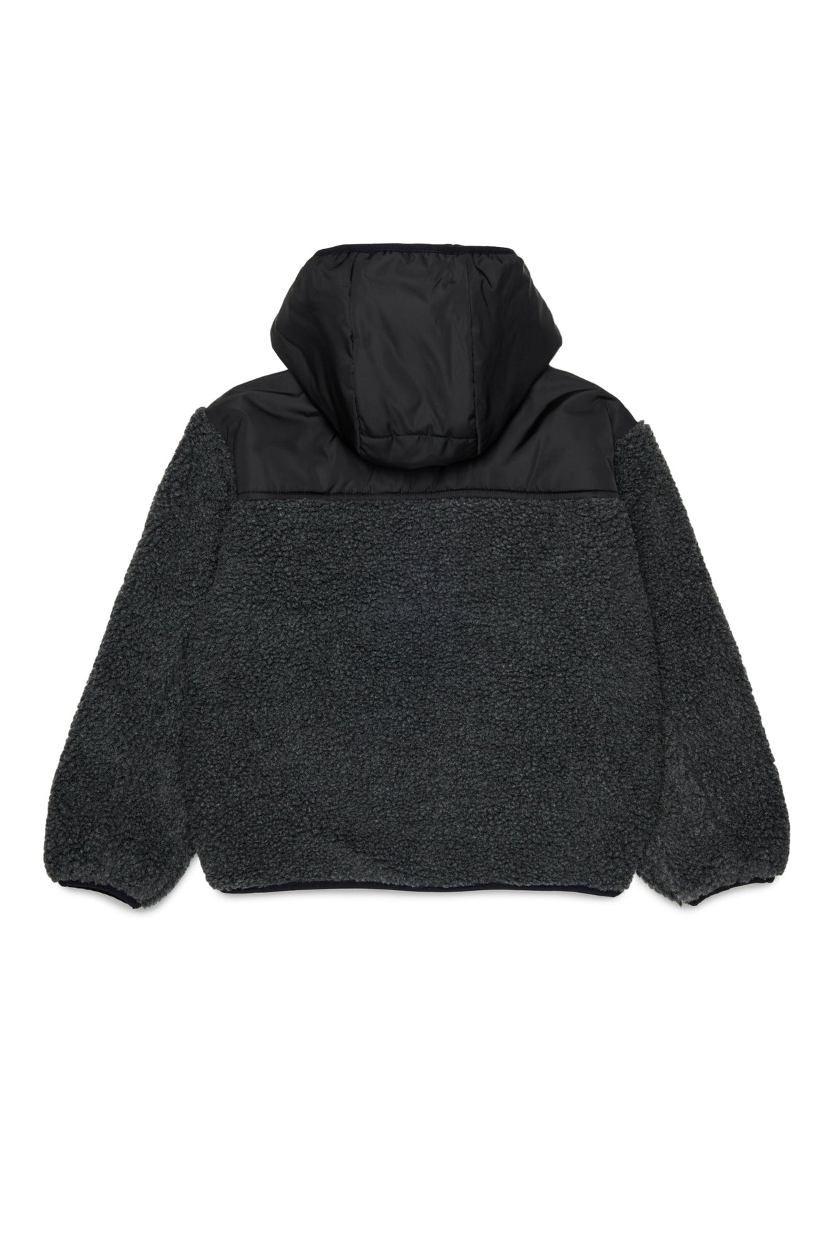 Giacca teddy con logo stampato