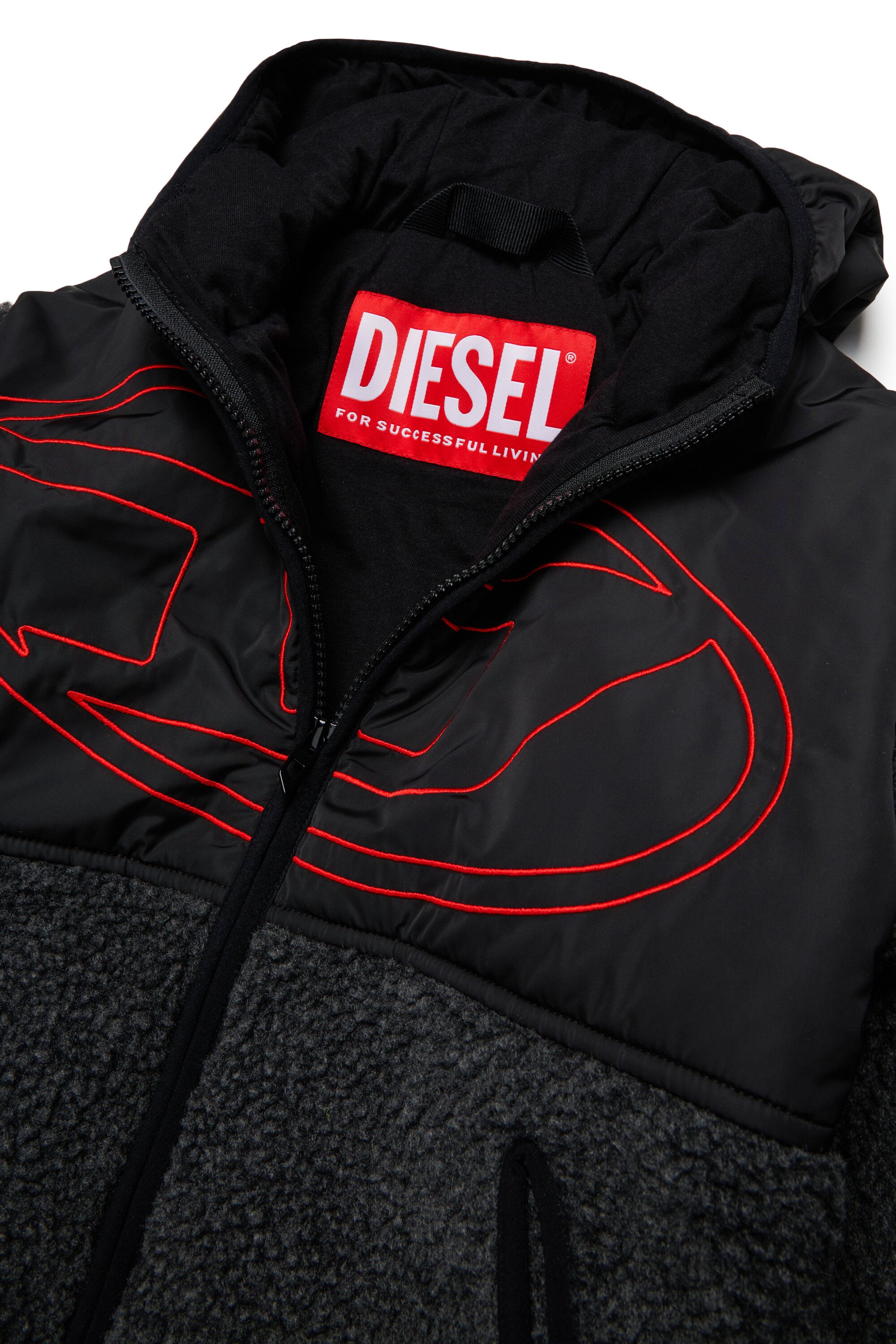 Veste teddy avec logo imprimé