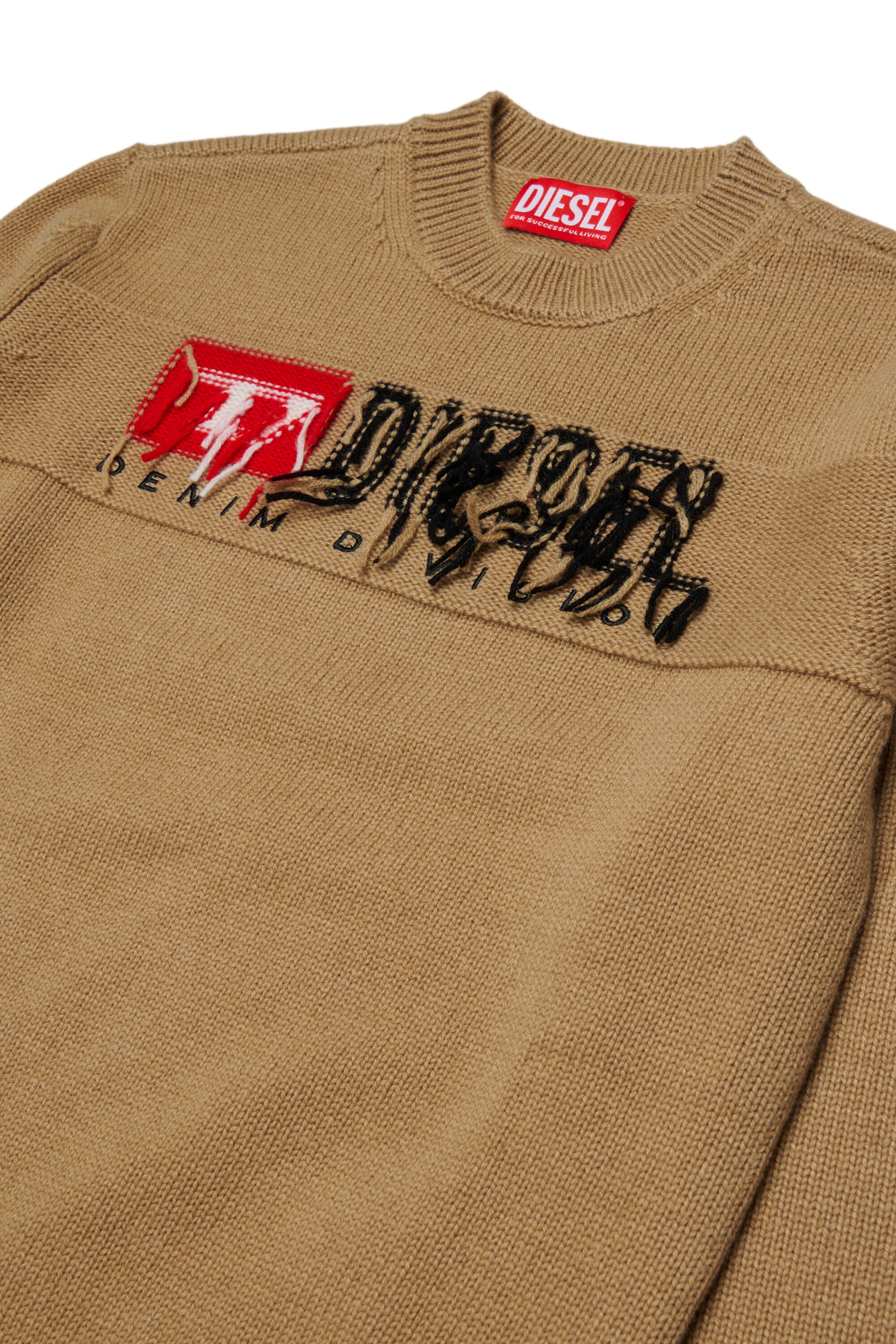 Rundhals-Pullover mit Logo