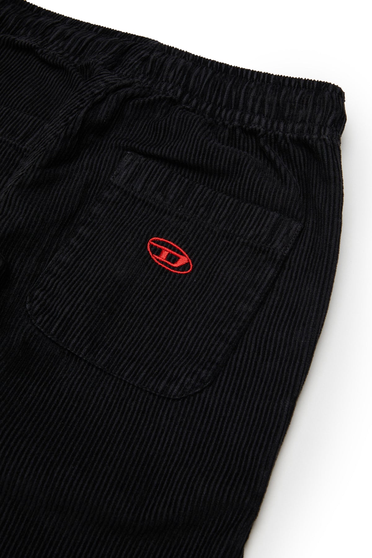 Corduroy pants with logo