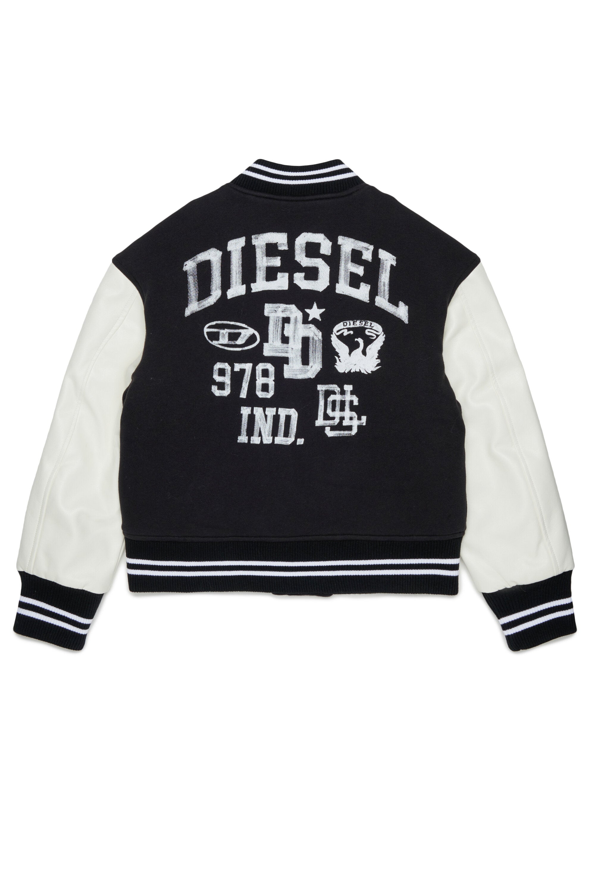 Cazadora bomber con logo estampado