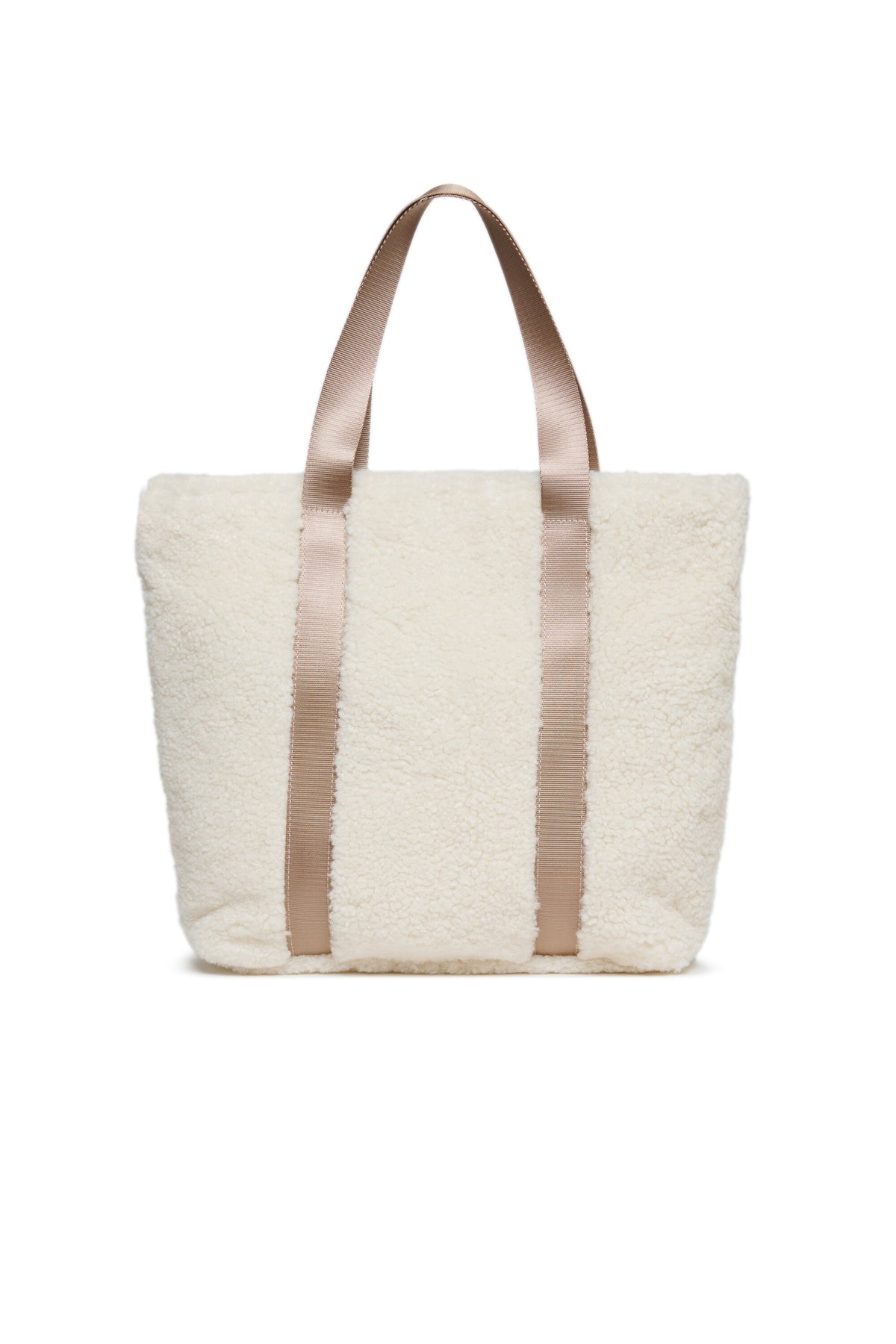 Teddy-effect bag with logo