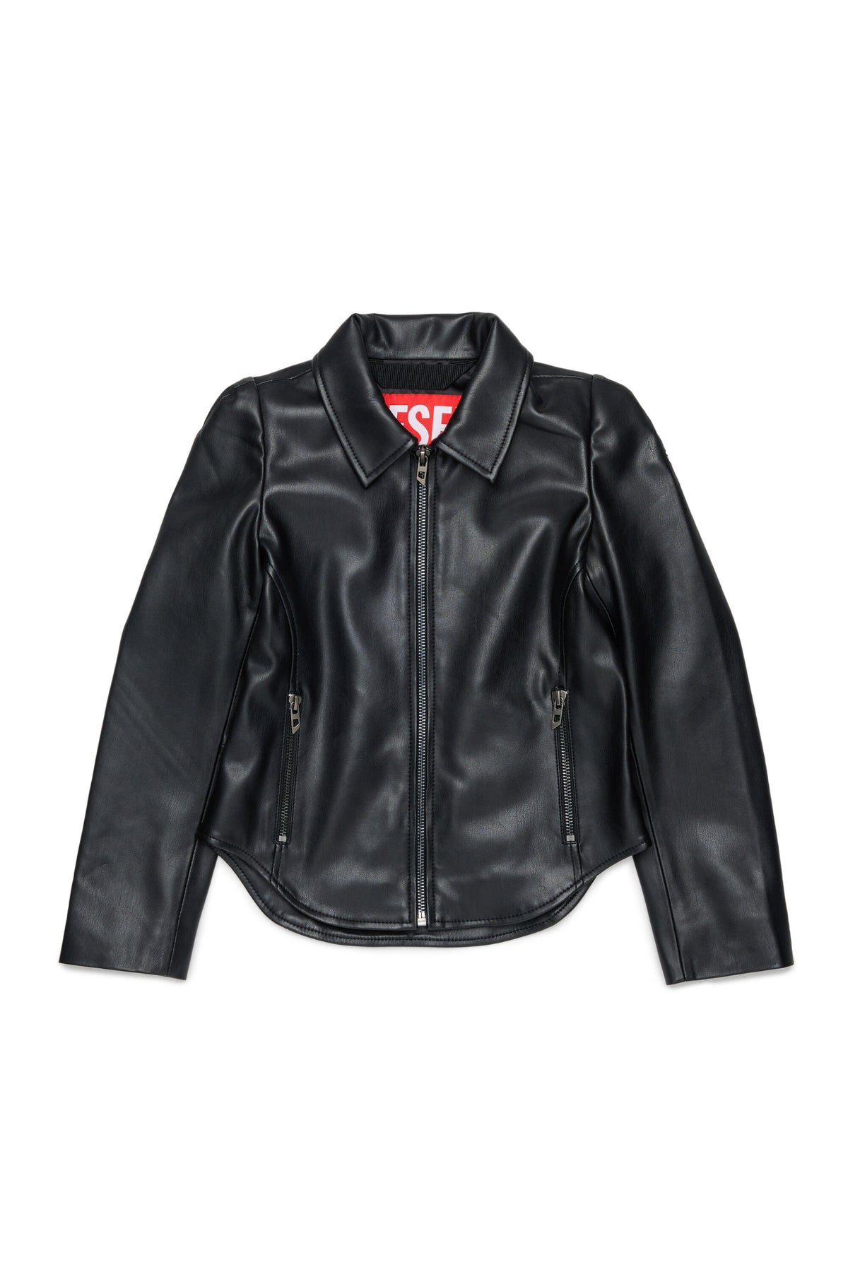 Cazadora biker de tejido revestido