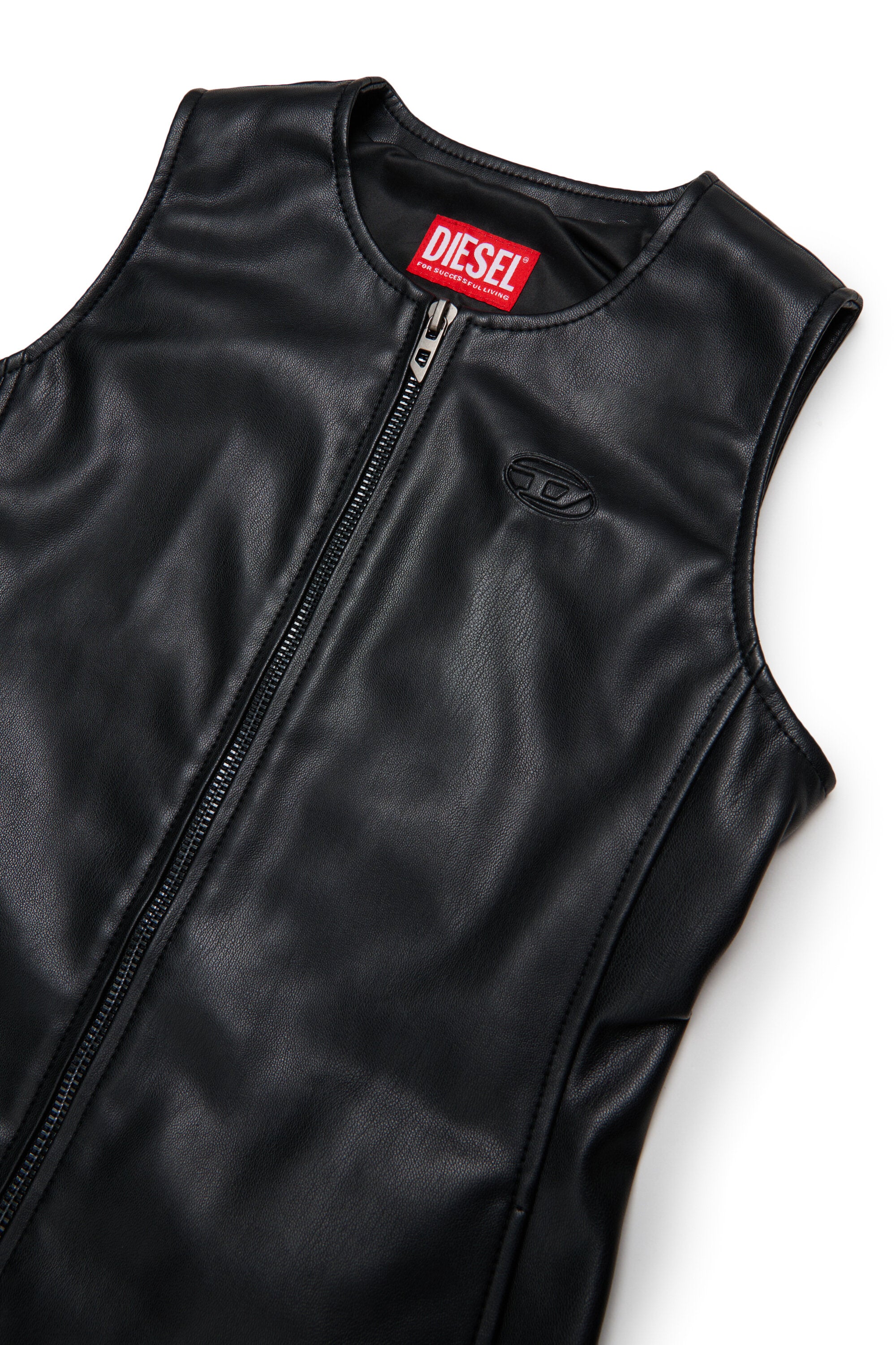 Ärmelloses Kleid mit Logo