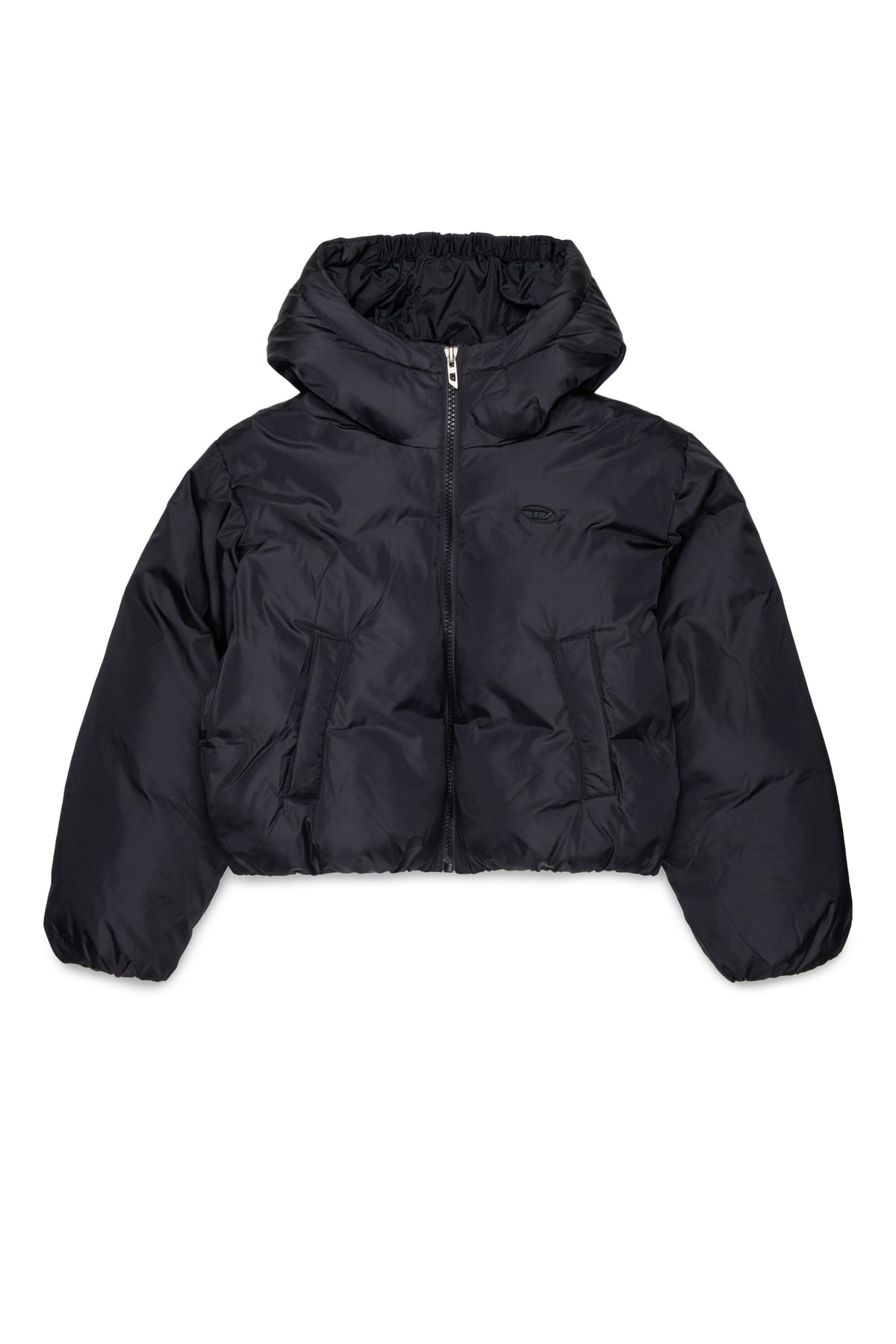 Gefütterte Jacke mit aufgedrucktem Logo