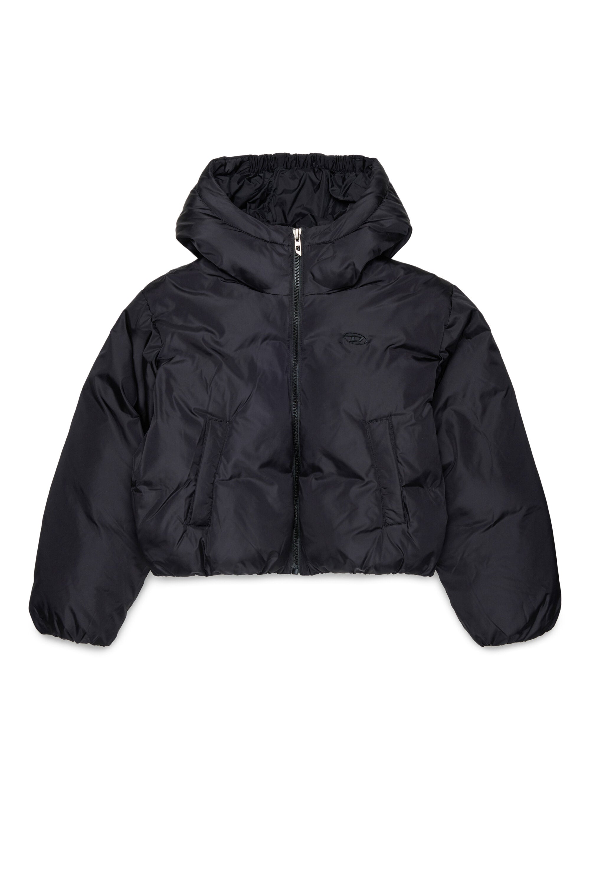 Gefütterte Jacke mit aufgedrucktem Logo
