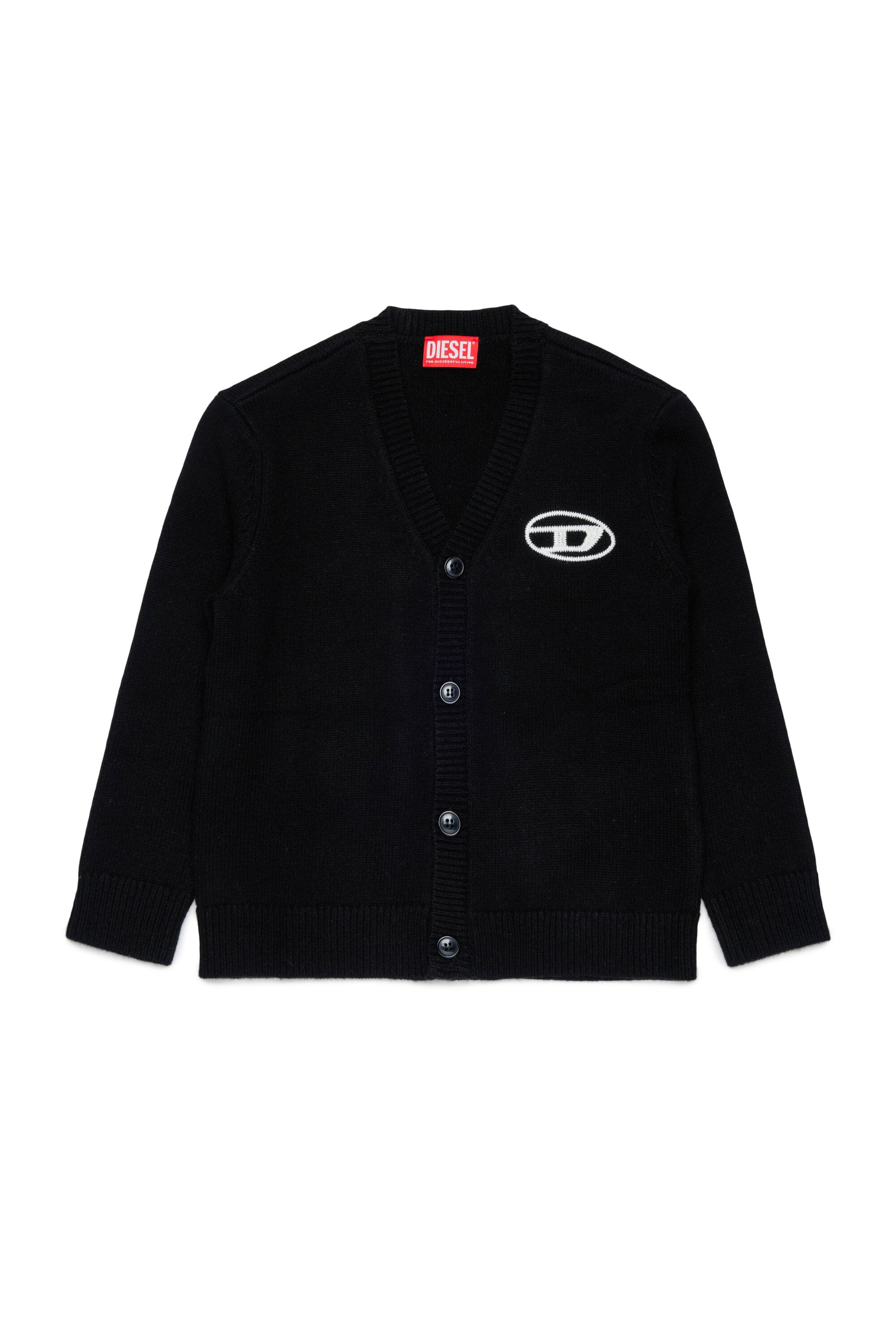 Strickcardigan mit Logo