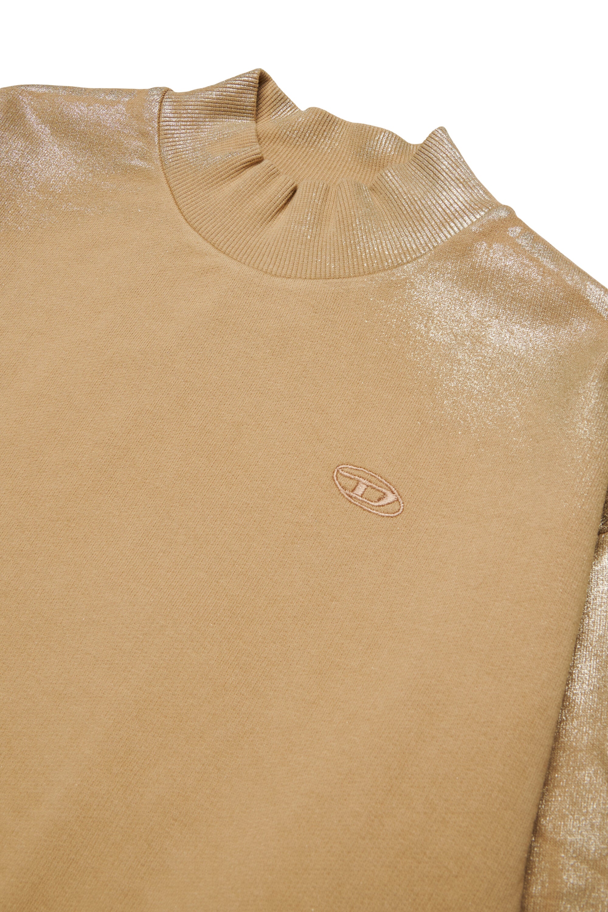 Sweat-shirt col rond à effet métallisé