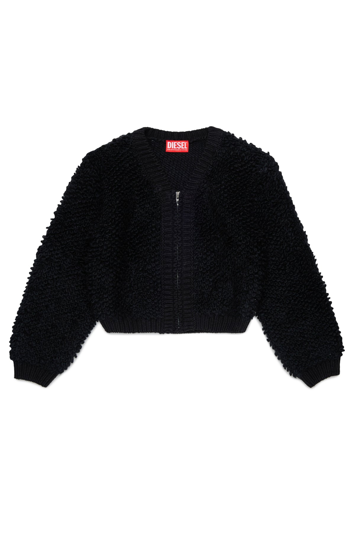 Cardigan mit Reißverschluss aus Strick mit Logo