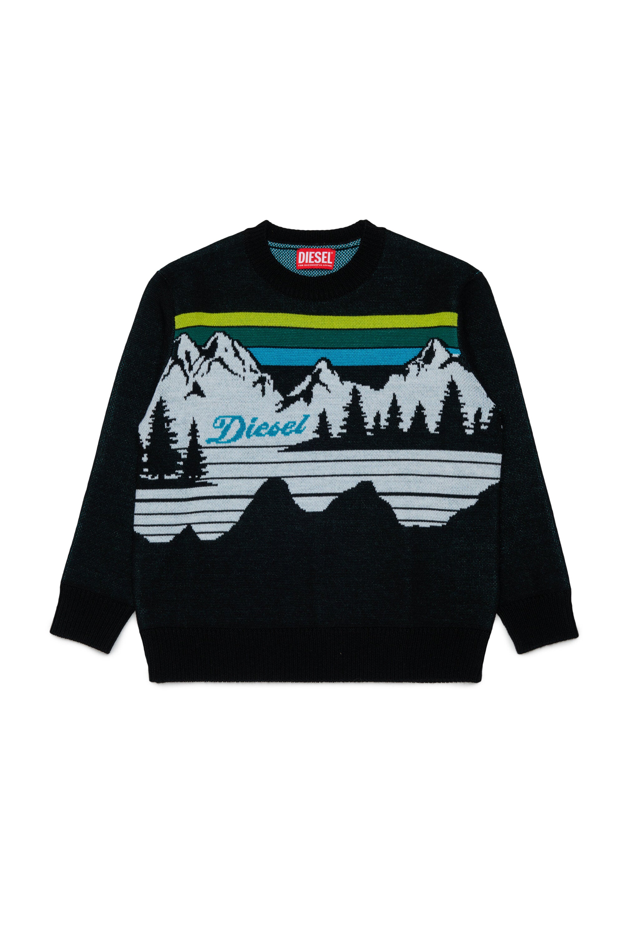 Rundhals-Pullover mit Logo