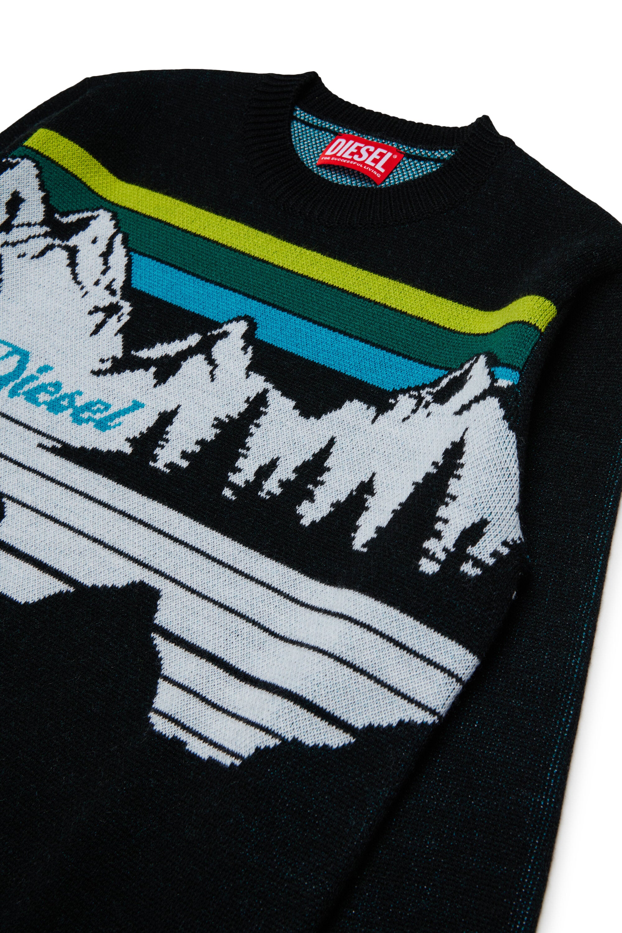 Rundhals-Pullover mit Logo