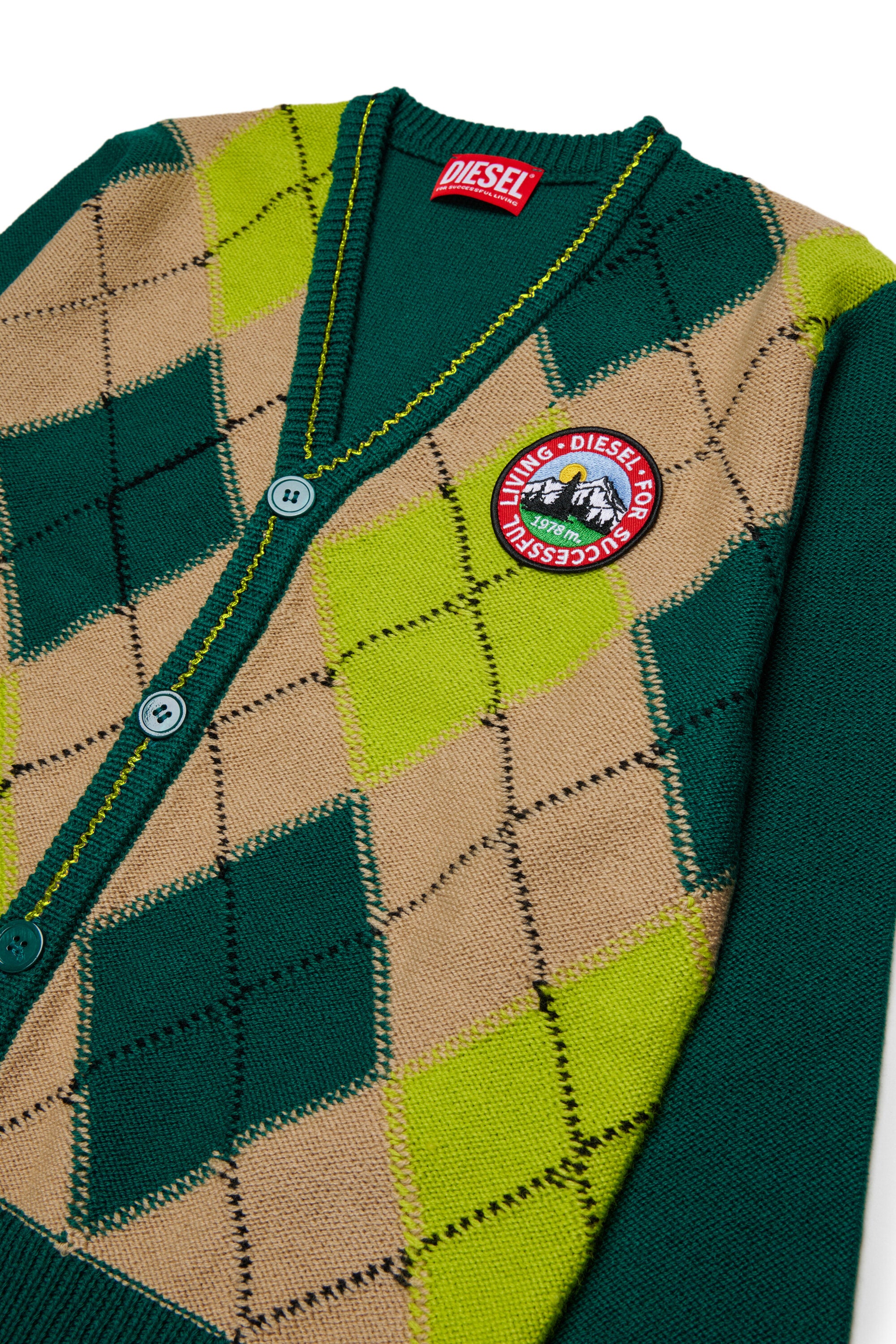 Cardigan aus Wollmischung mit Logo
