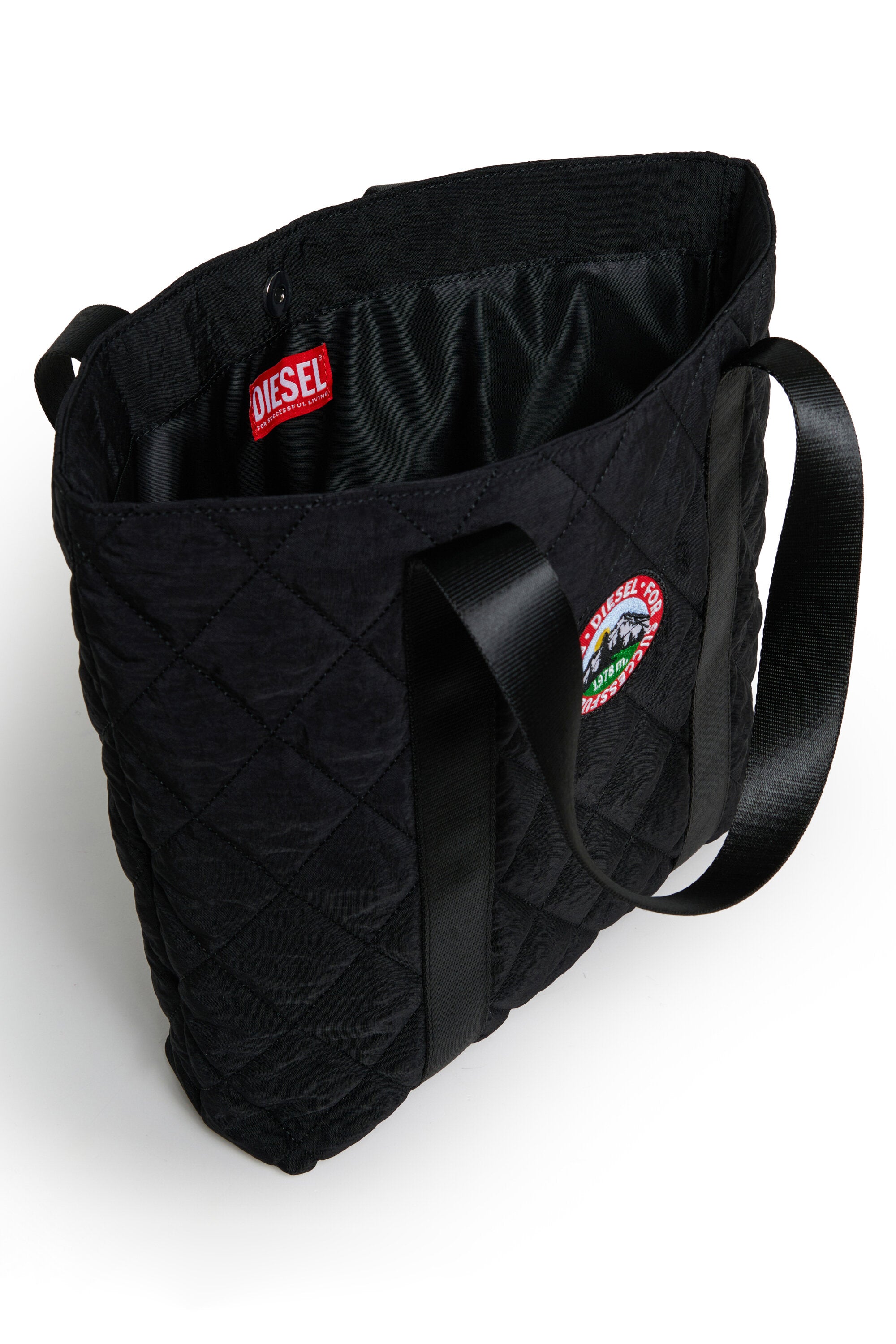 Borsa trapuntata con logo
