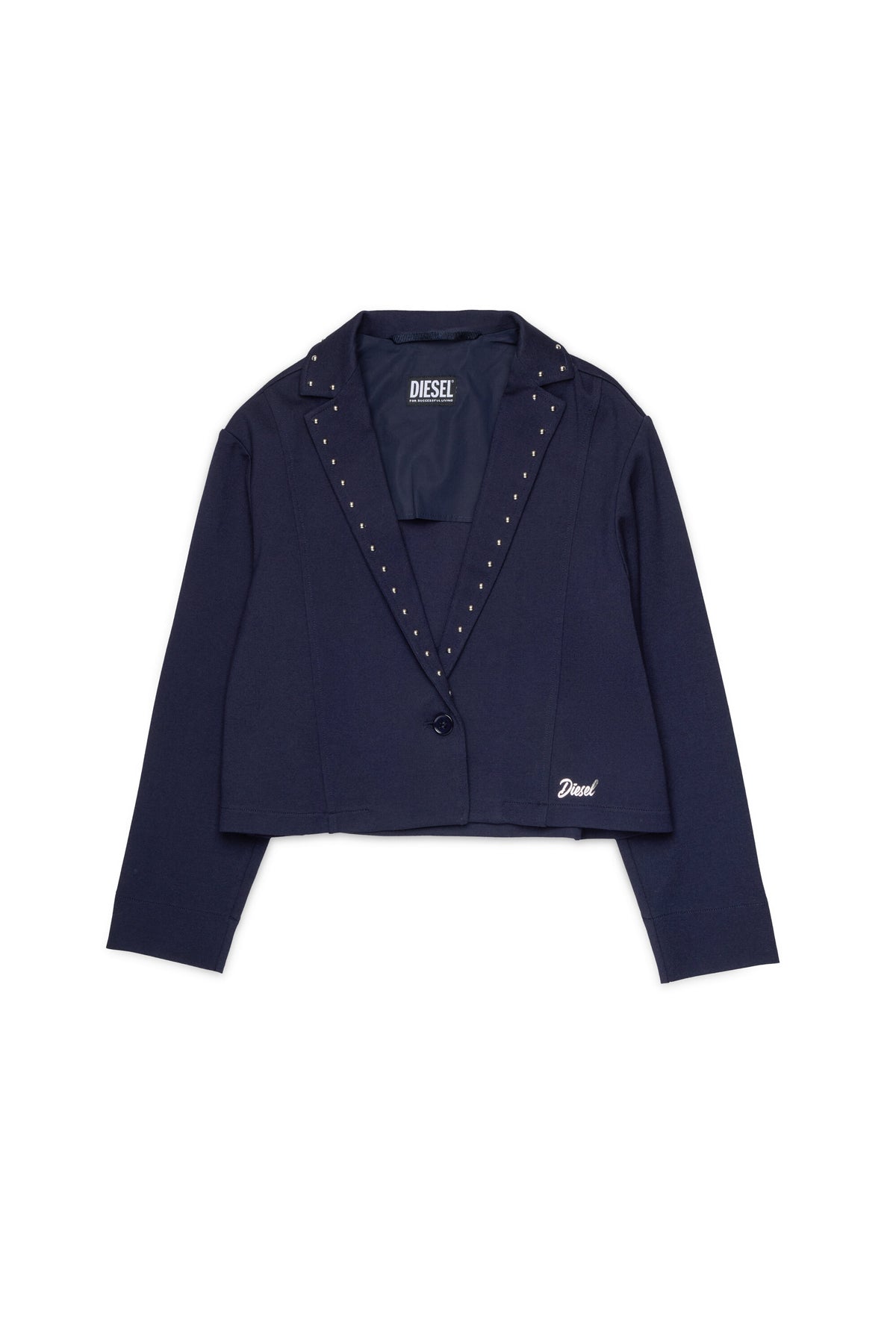 Blazer con tachuelas y logo