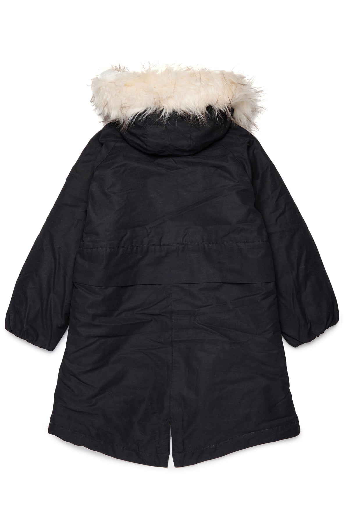 Parka jacket with printed logo