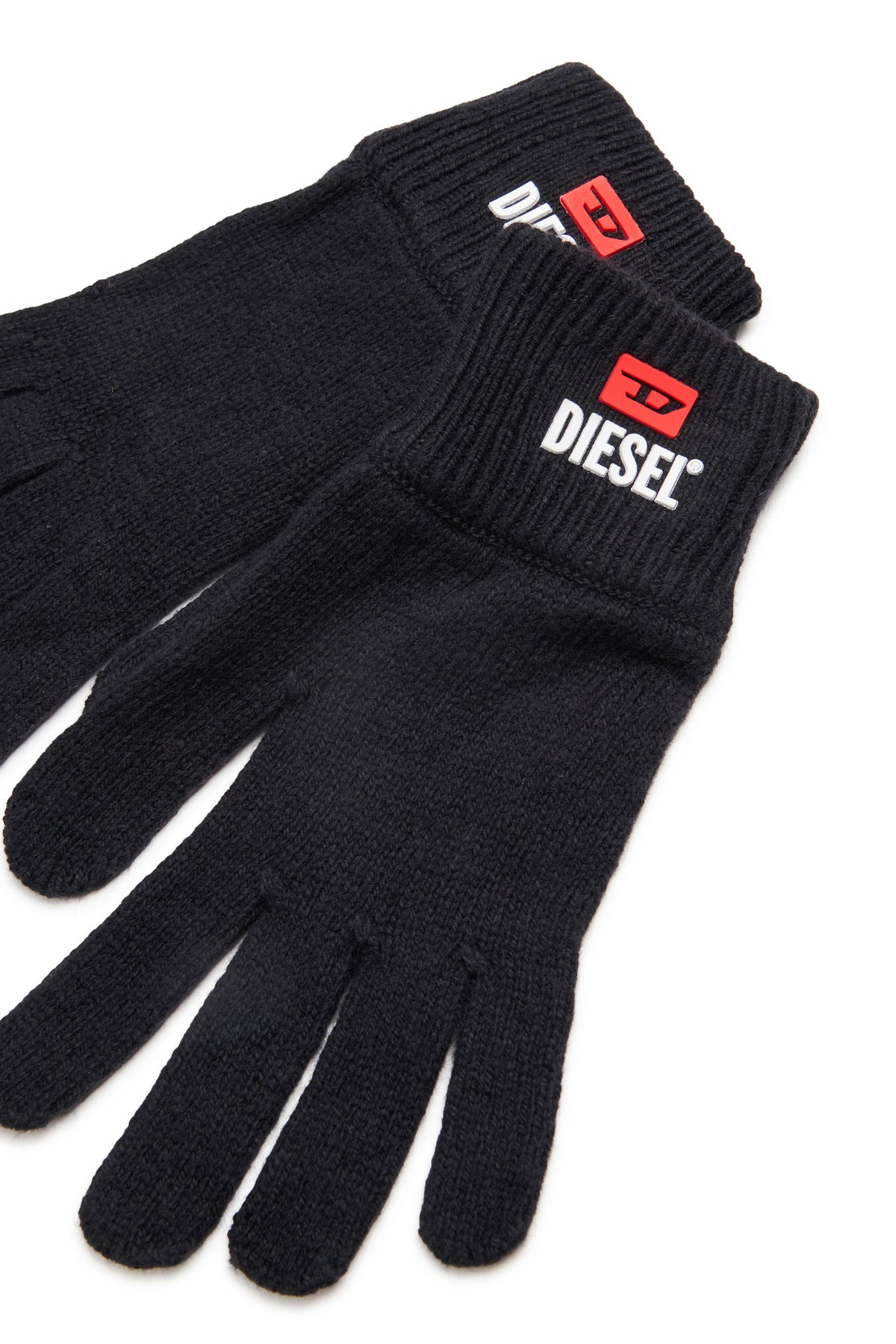 Wool and cotton blend gloves with logo
