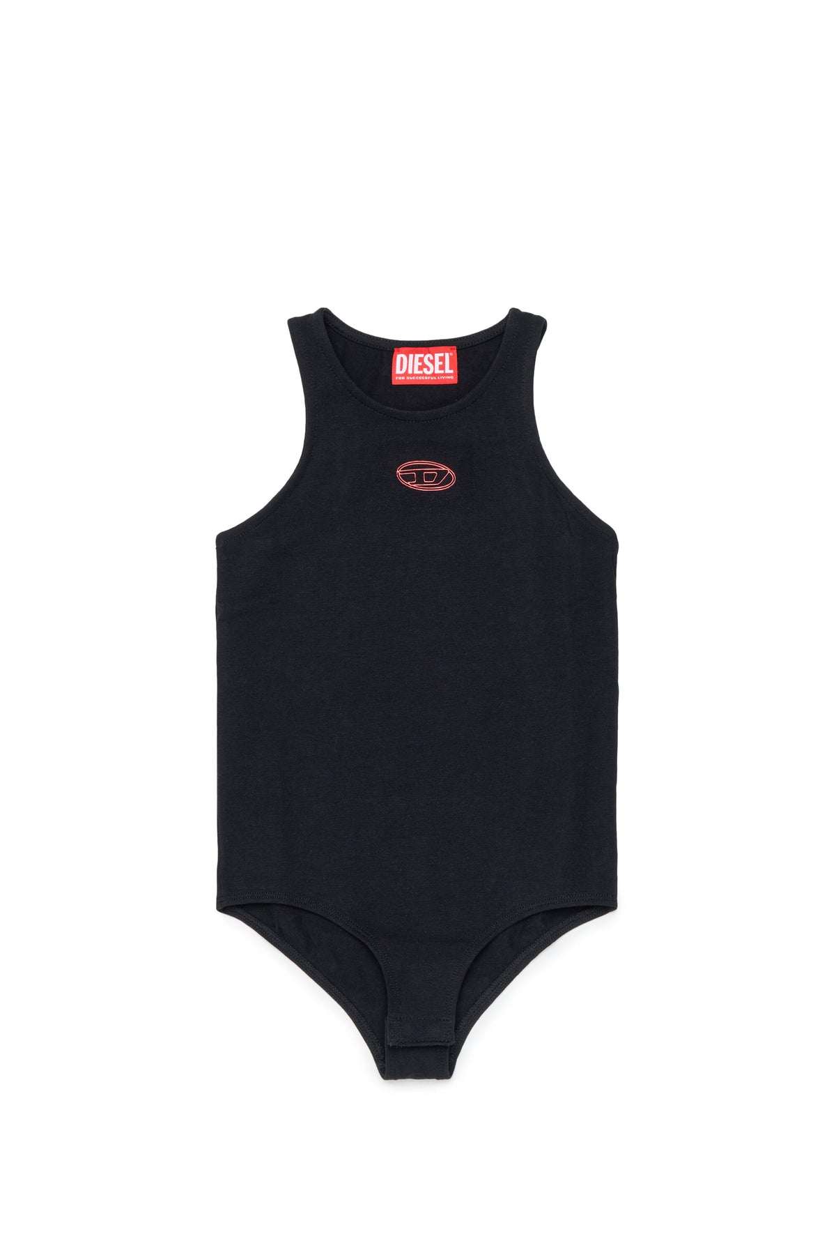 Ärmelloser Body mit ovalem Logo