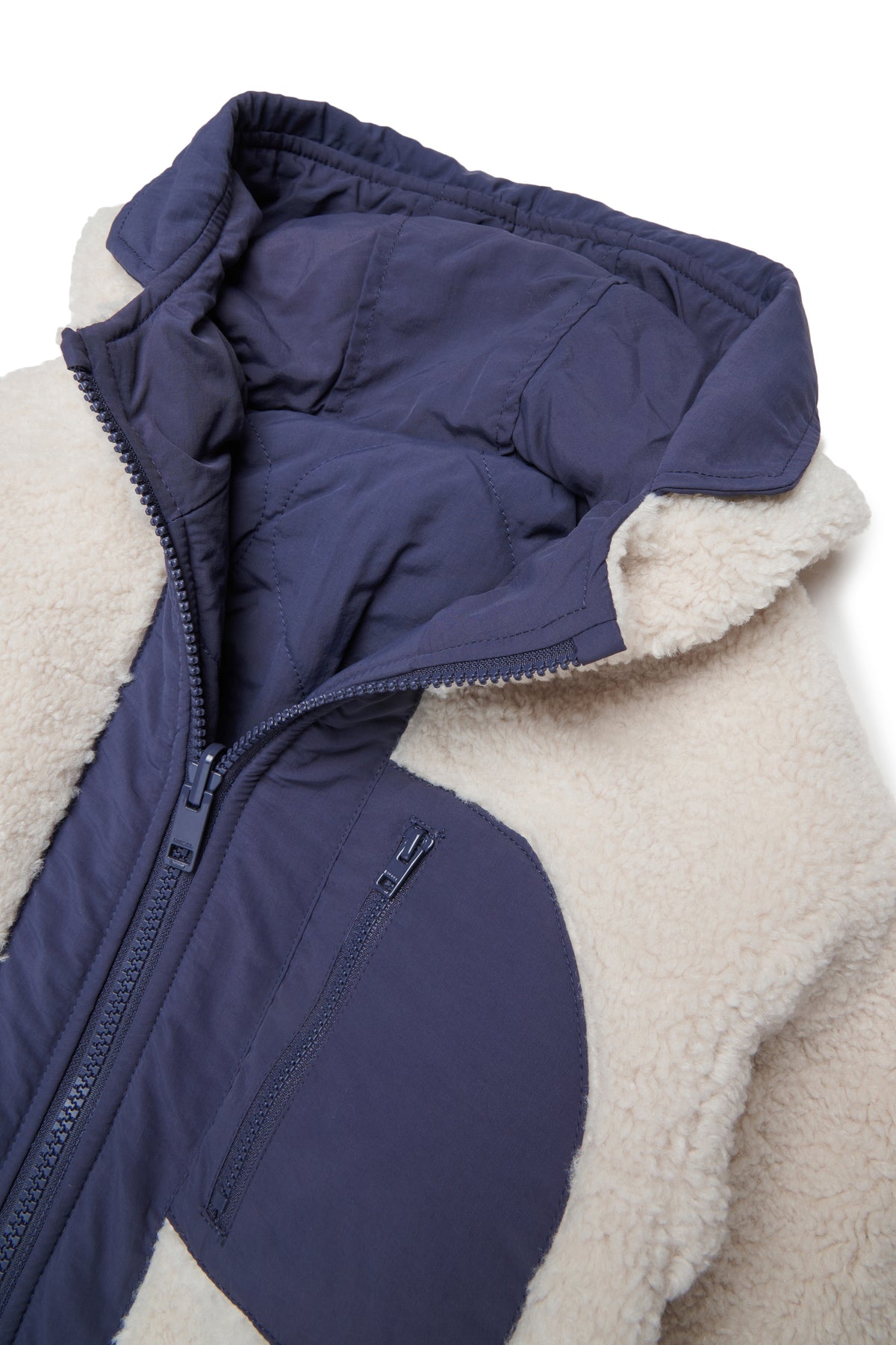 Giacca teddy reversibile con cappuccio