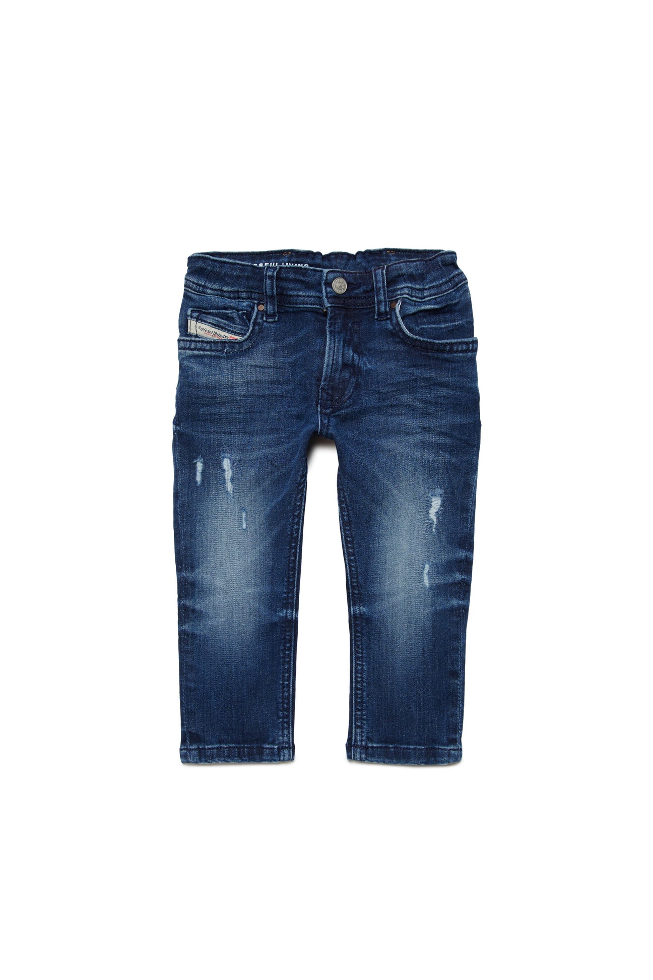 Jeans skinny scuro con abrasioni - D-Slinkie-B 
