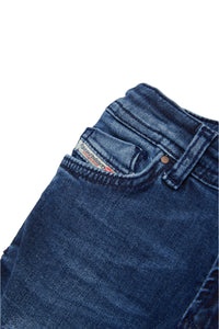 Jeans skinny scuro con abrasioni - D-Slinkie-B
