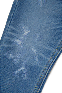 Blue straight JoggJeans® with breaks - D-Jools-B
