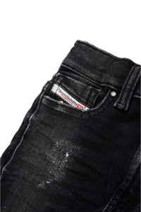 JoggJeans® straight nero con abrasioni - D-Jools-B