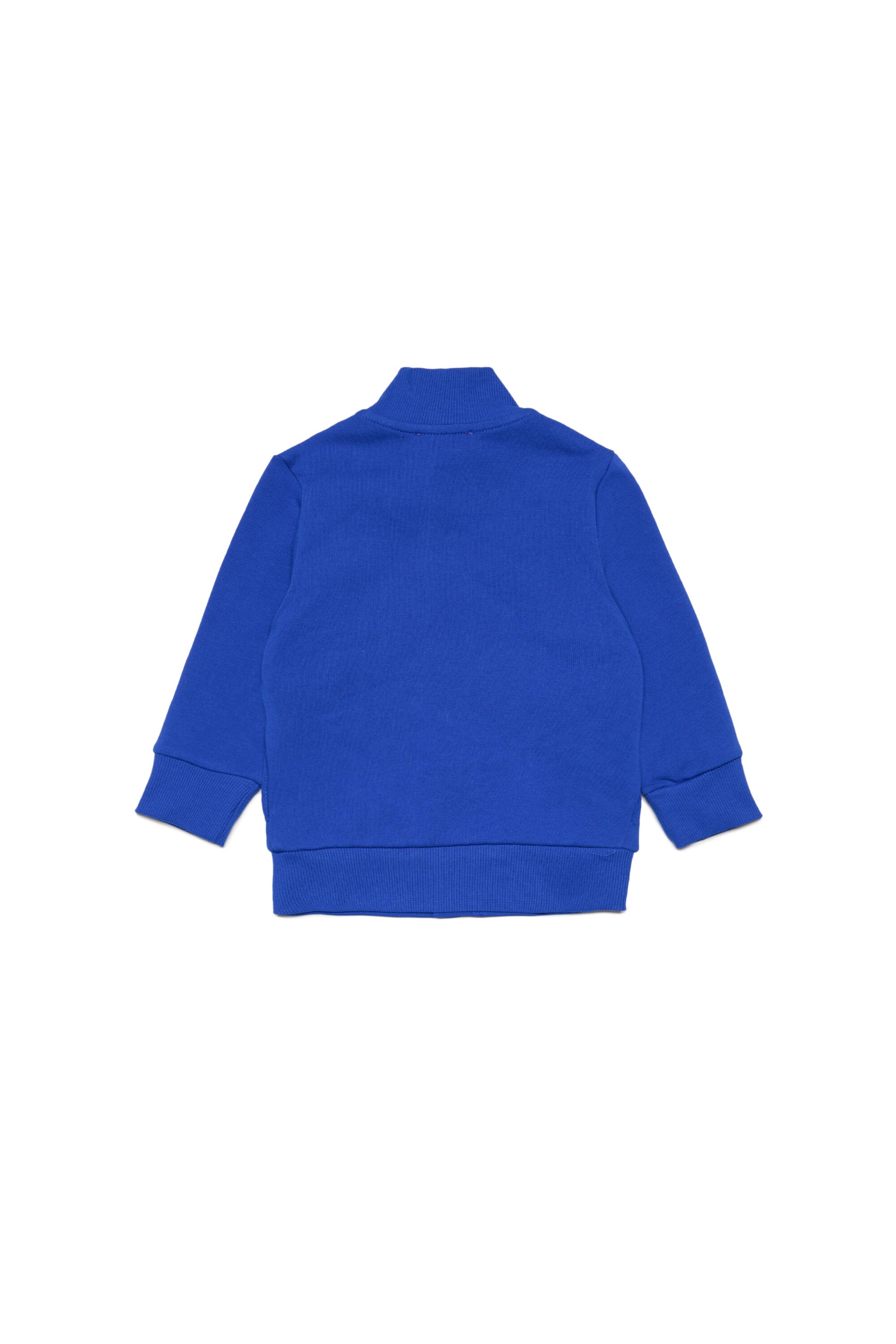 Cotton terry sweatshirt with zip and dynamic logo