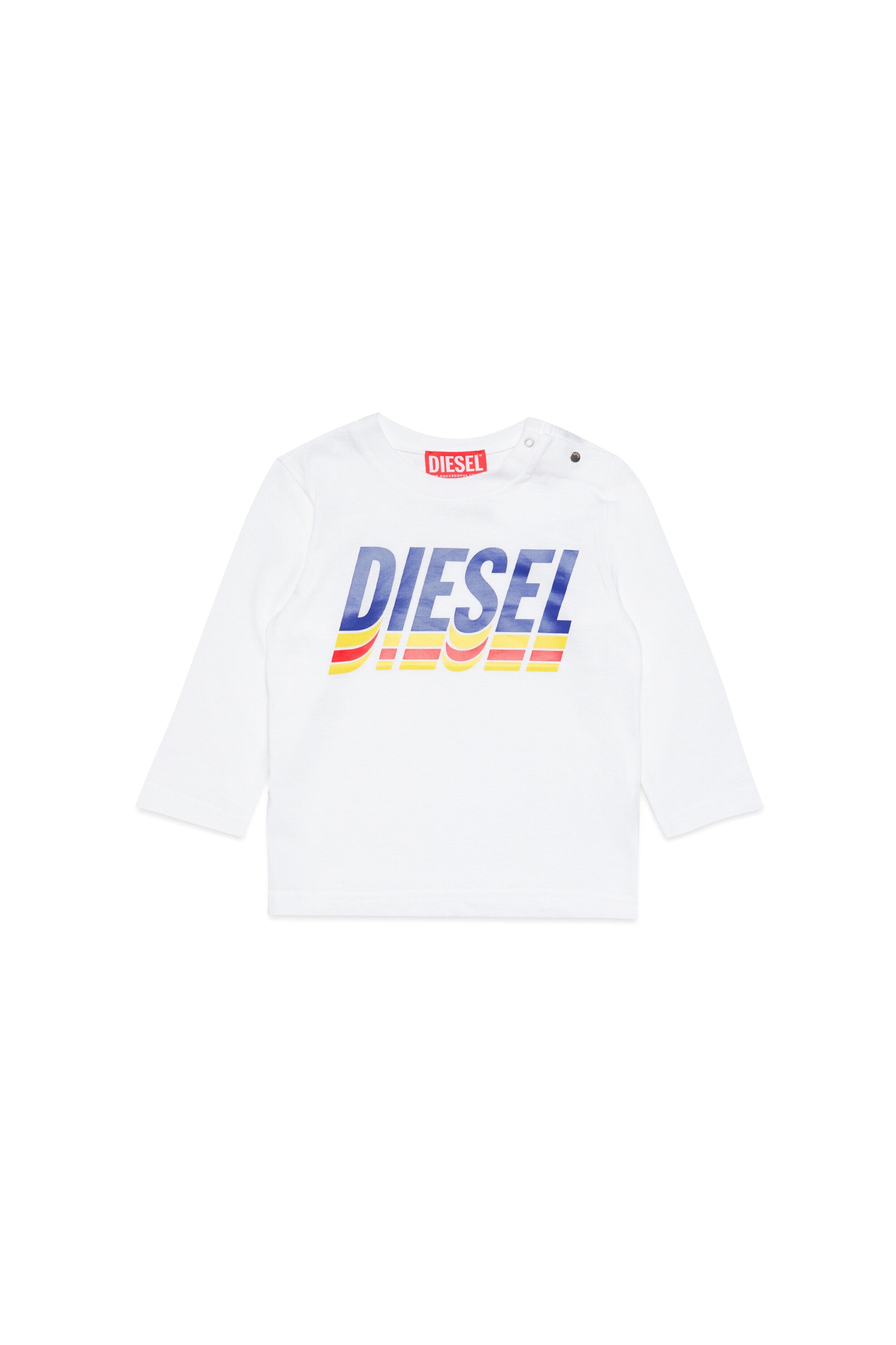 Crew-neck jersey T-shirt with dynamic logo