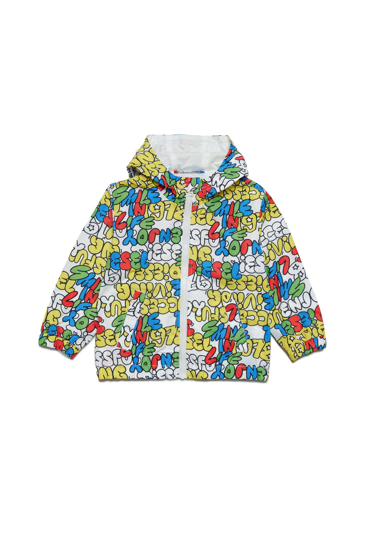 Giacca windbreaker allover bubble text Giacca windbreaker allover bubble text