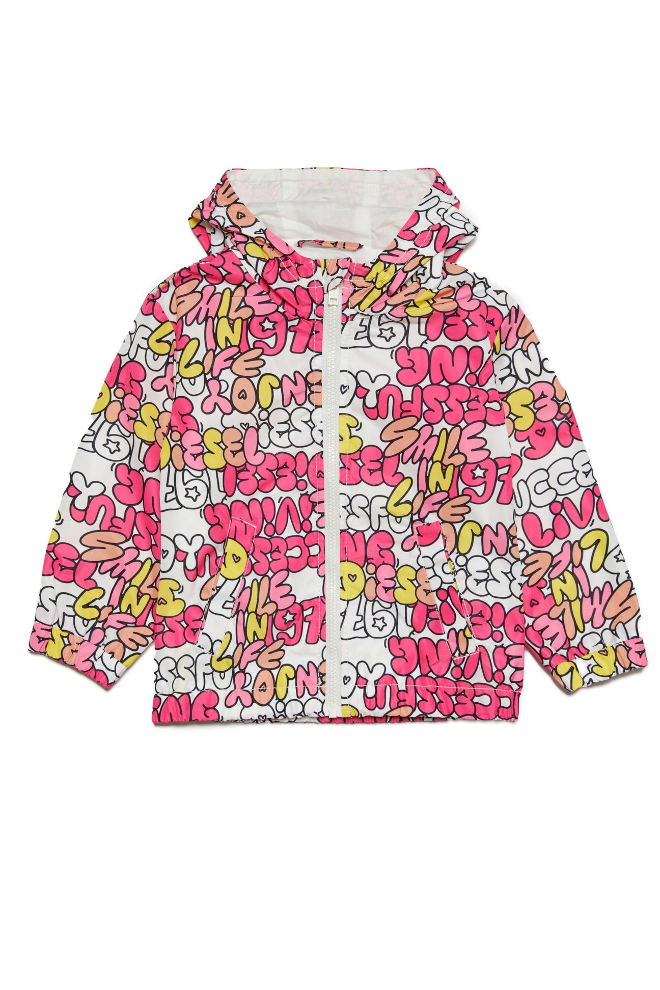 Giacca windbreaker allover bubble text Giacca windbreaker allover bubble text