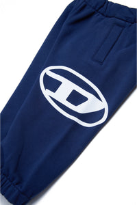 Pantaloni jogger in felpa con logo oval D