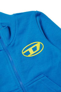 Sweatshirt with zip and Oval D logo